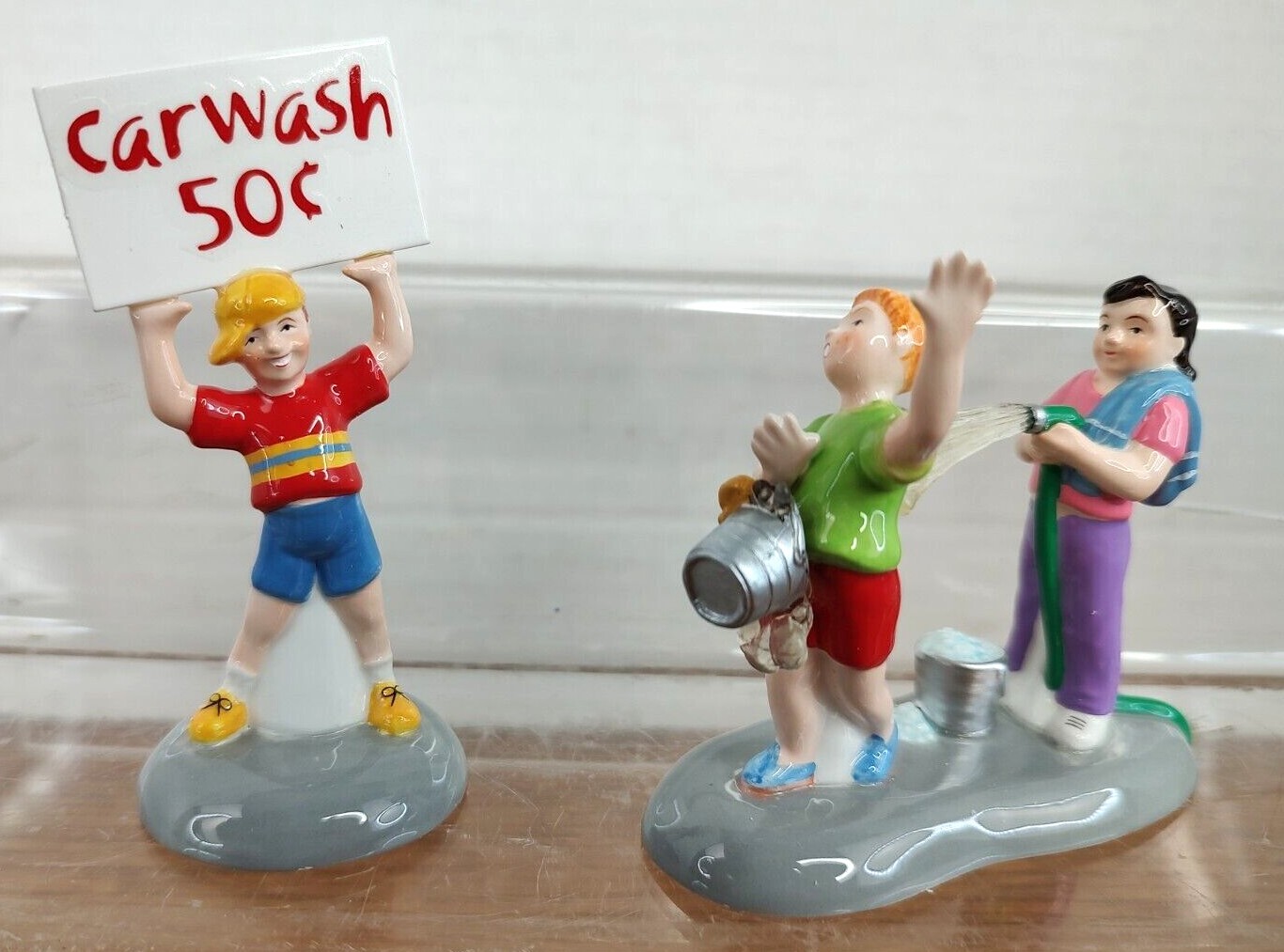 Dept 56 #55177 Car Wash Fundraiser Set 2 Summer Snow Village Collection NIB