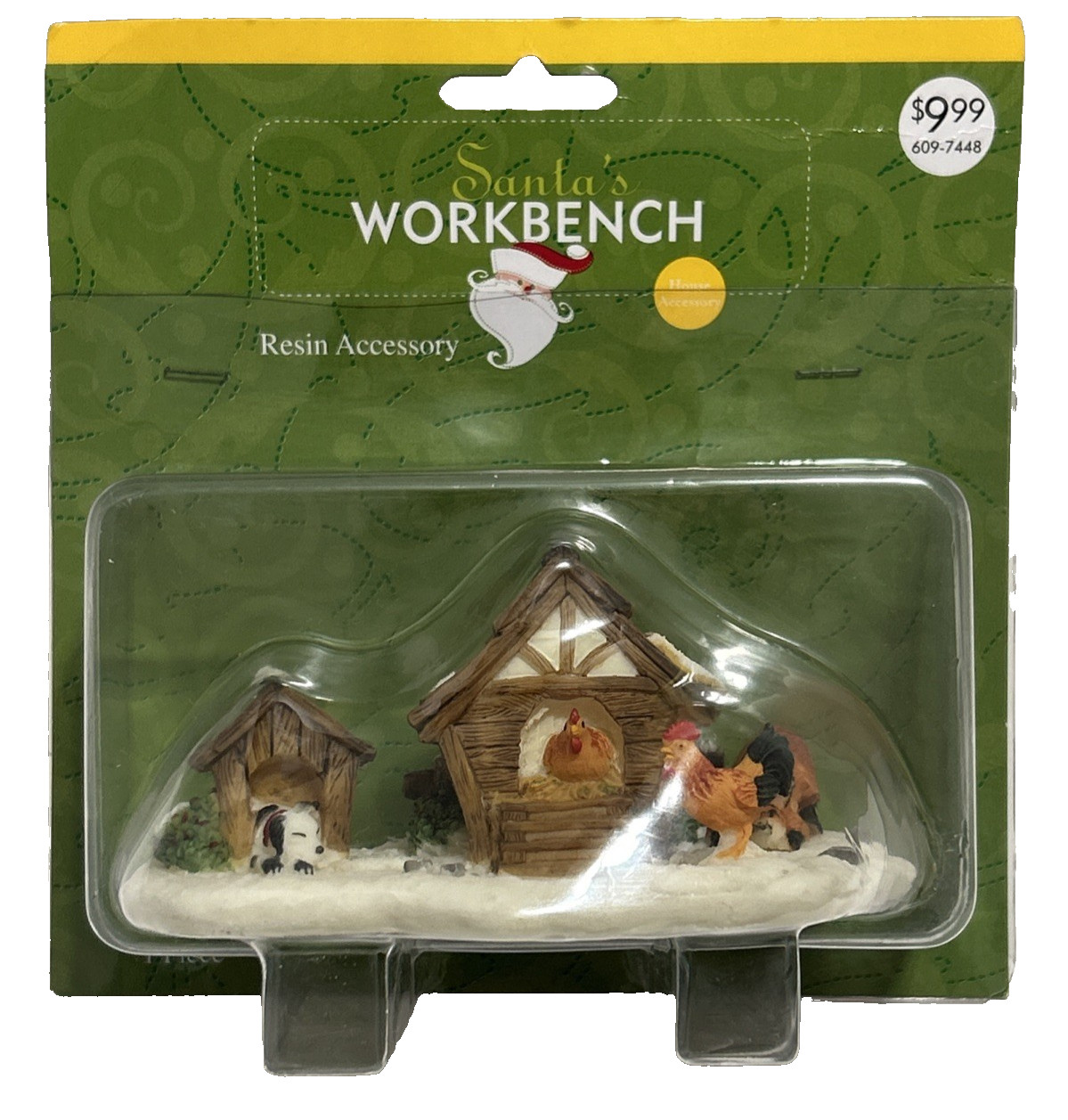Vintage Santa’s Workbench Collection Accessories Dog Chicken House Fox Scene NEW