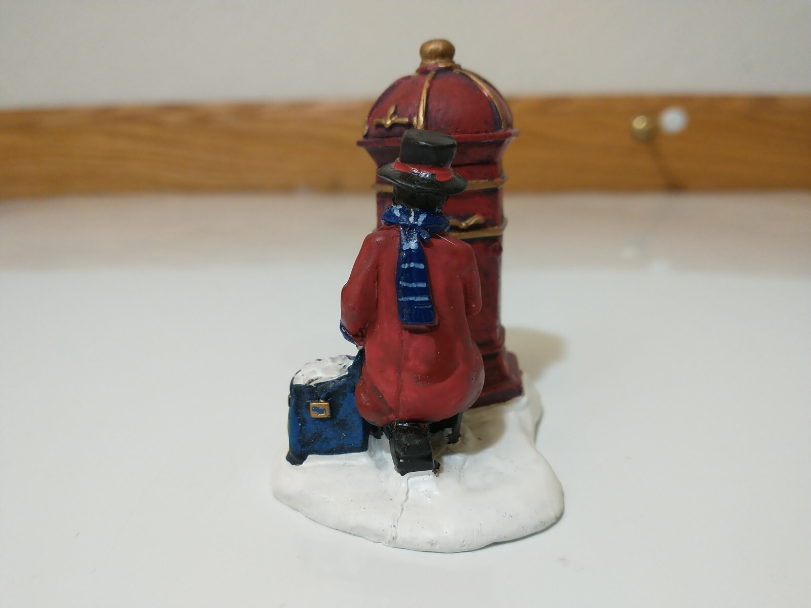 Christmas Village Post Box Card Mail Gift Accessory Poly Resin 3″ Figure Mailbox