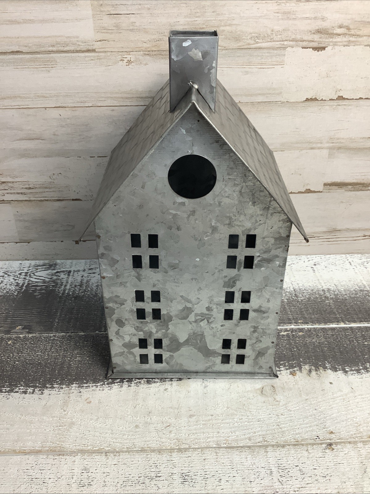 Pottery Barn Galvanized Village House 11″x9″