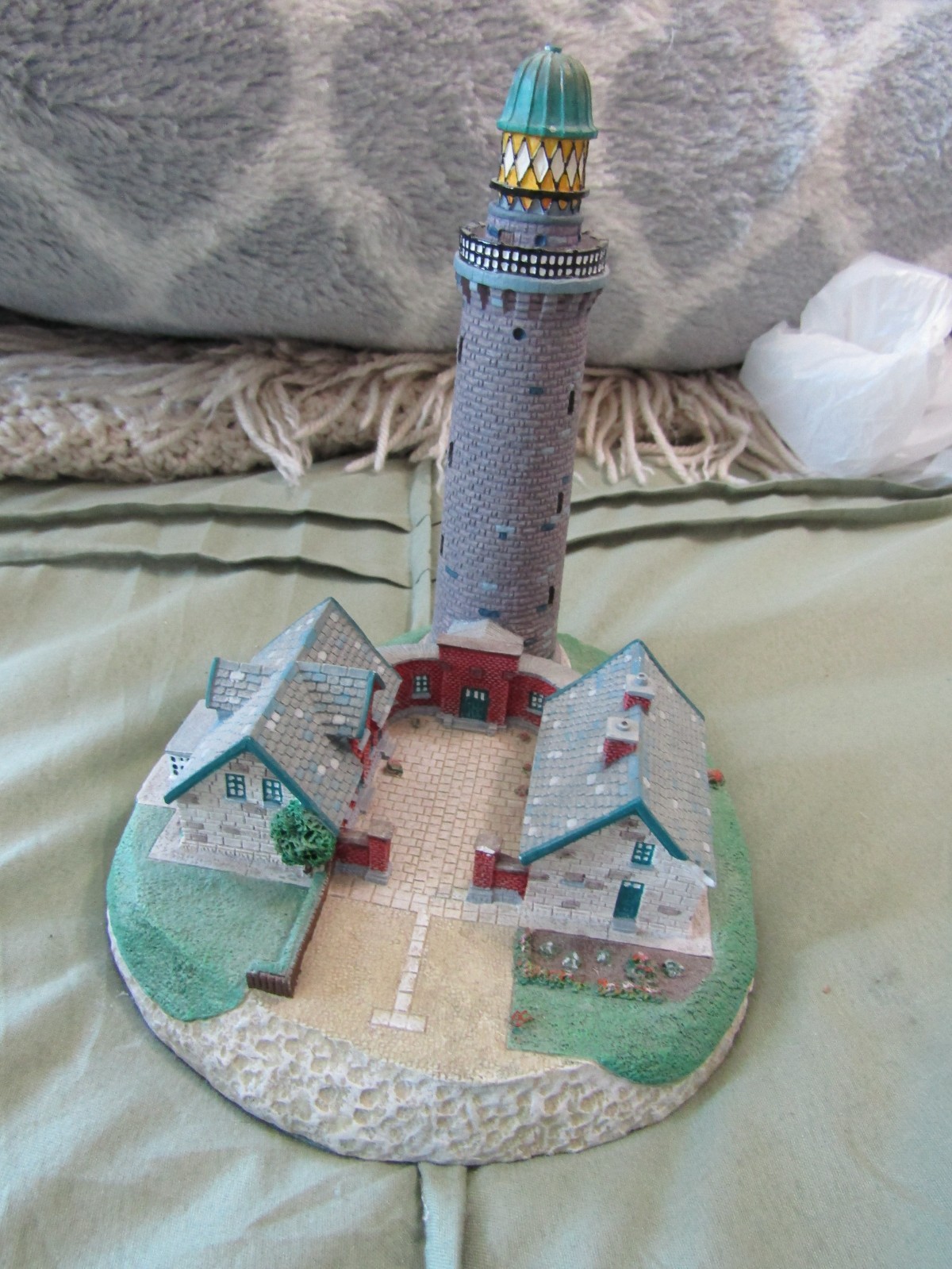1994 The Danbury Mint Lodbjerg Lighthouse Jutland Denmark w/ Cert of Auth