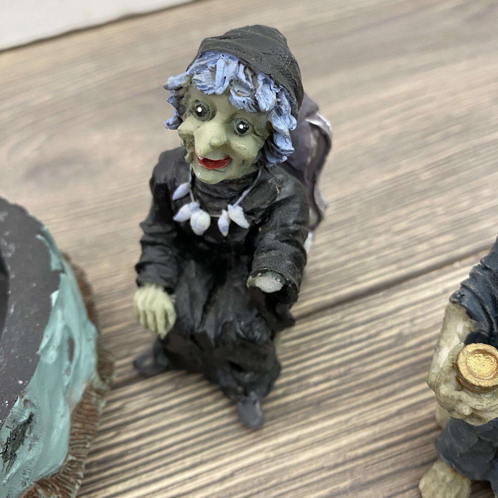 Lot of 12 Misc Halloween Village scary figures Cat Skeleton Witch Mummy
