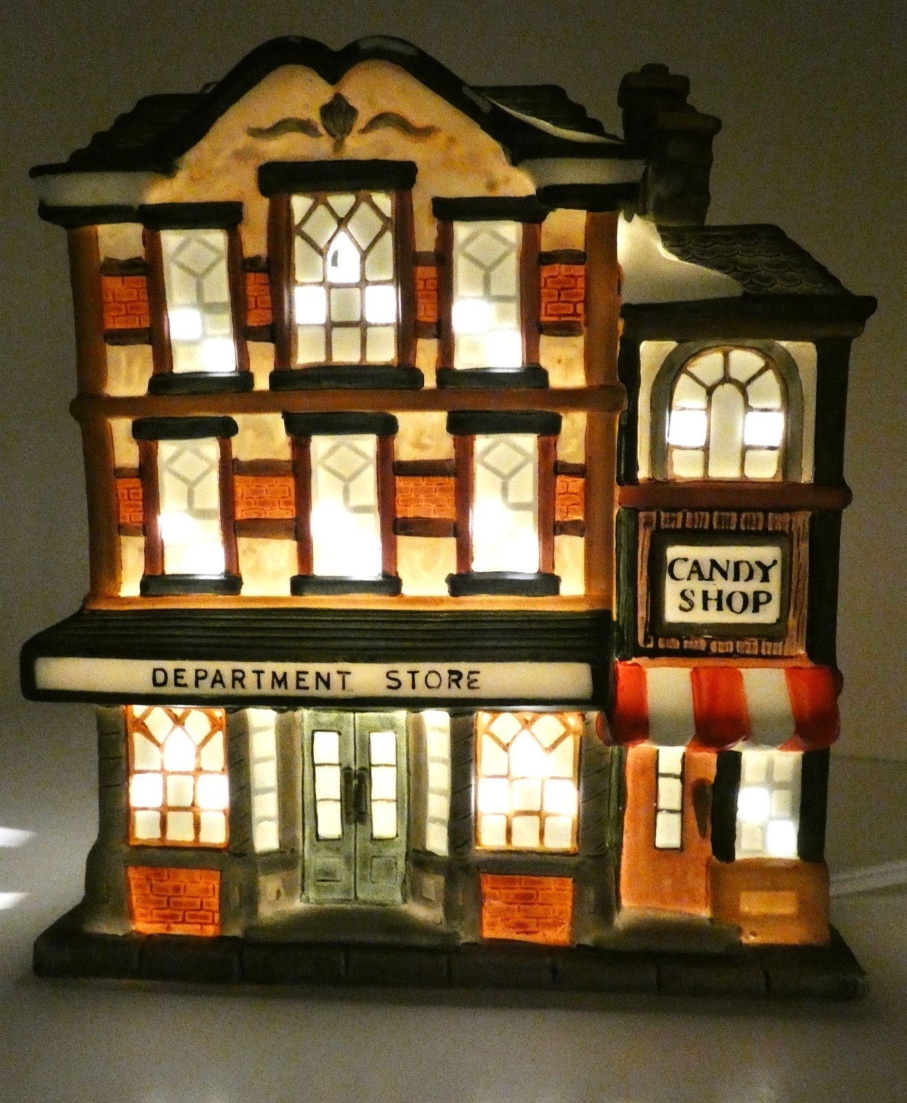 Kirkland Signature Christmas Village Lighted Department Store,Candy Shop 1997