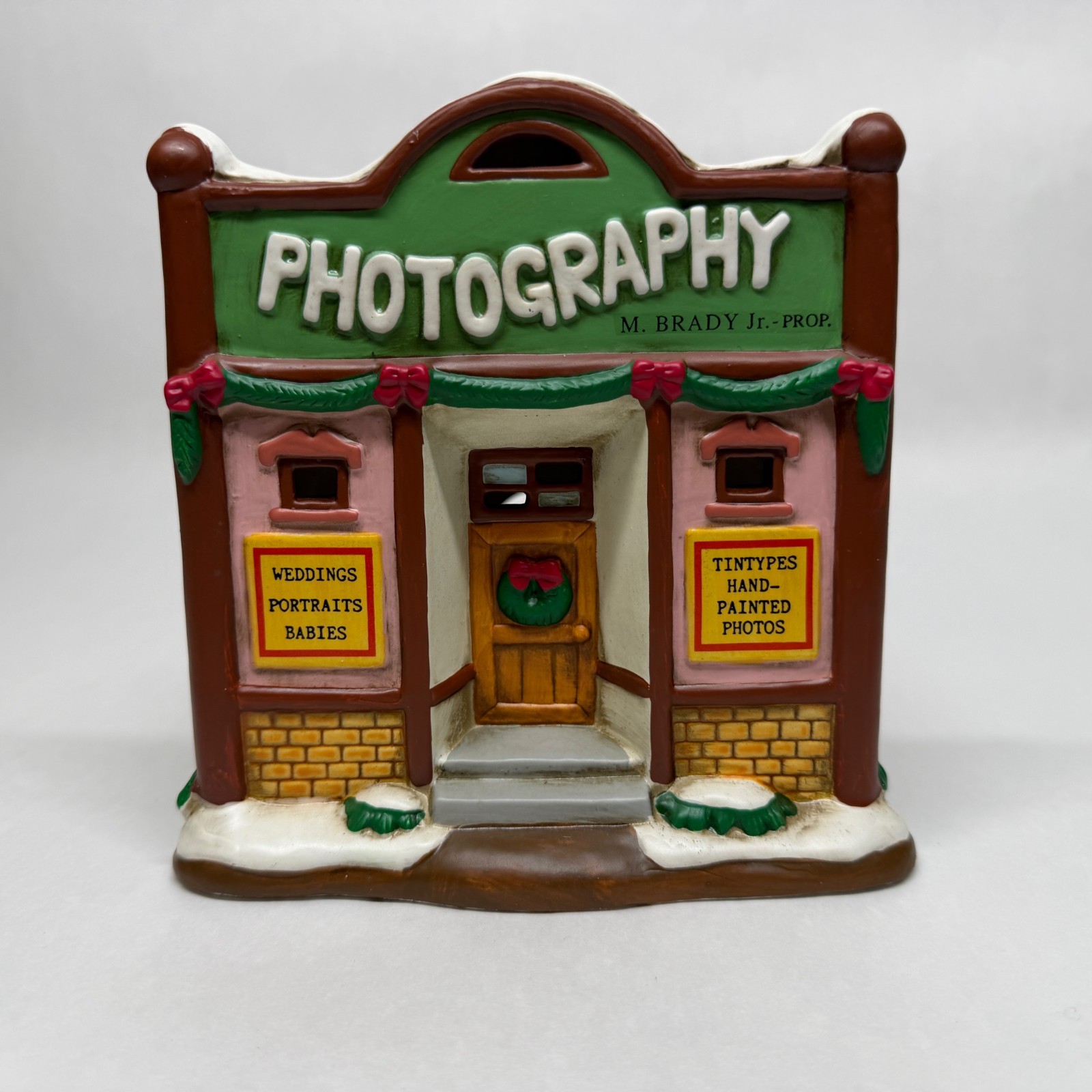 Colonial Village Porcelain Christmas Photo Studio w/ Photographer – 10872
