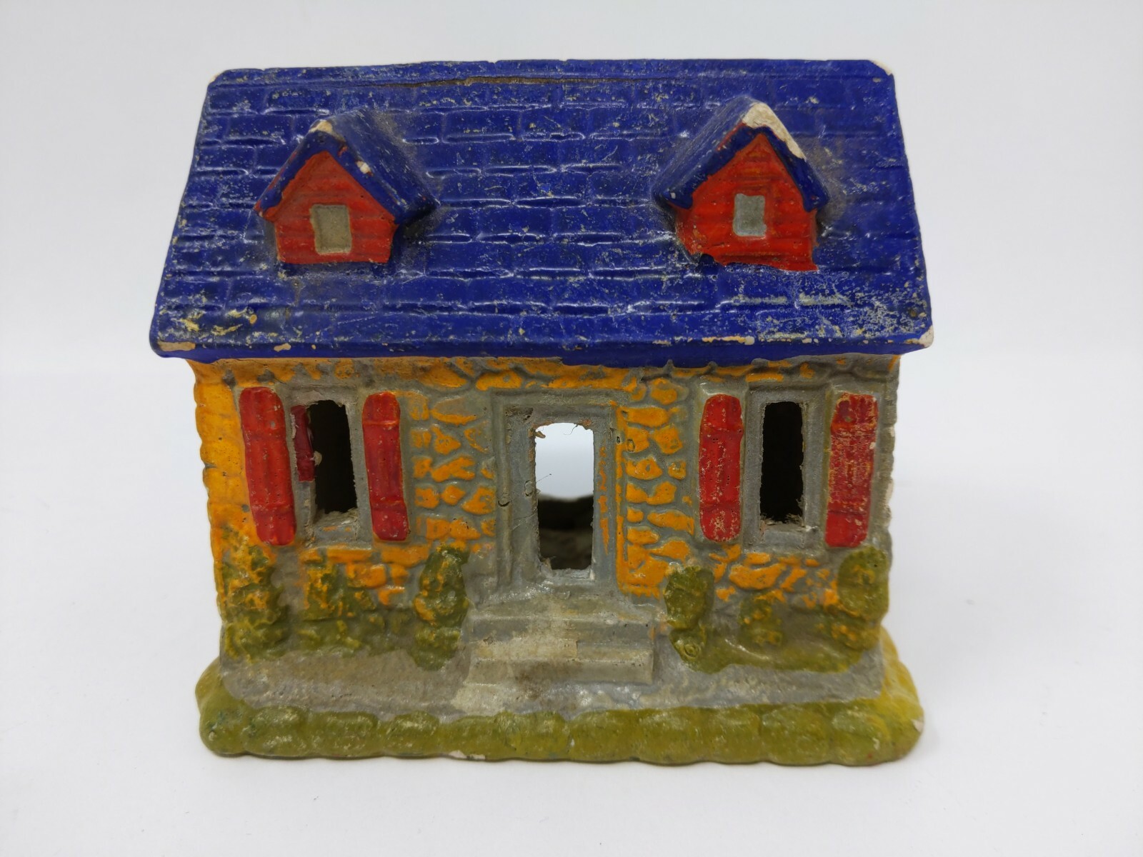 1930s Putz House Vintage Christmas Decoration Made in Japan Cottage Hand Painted