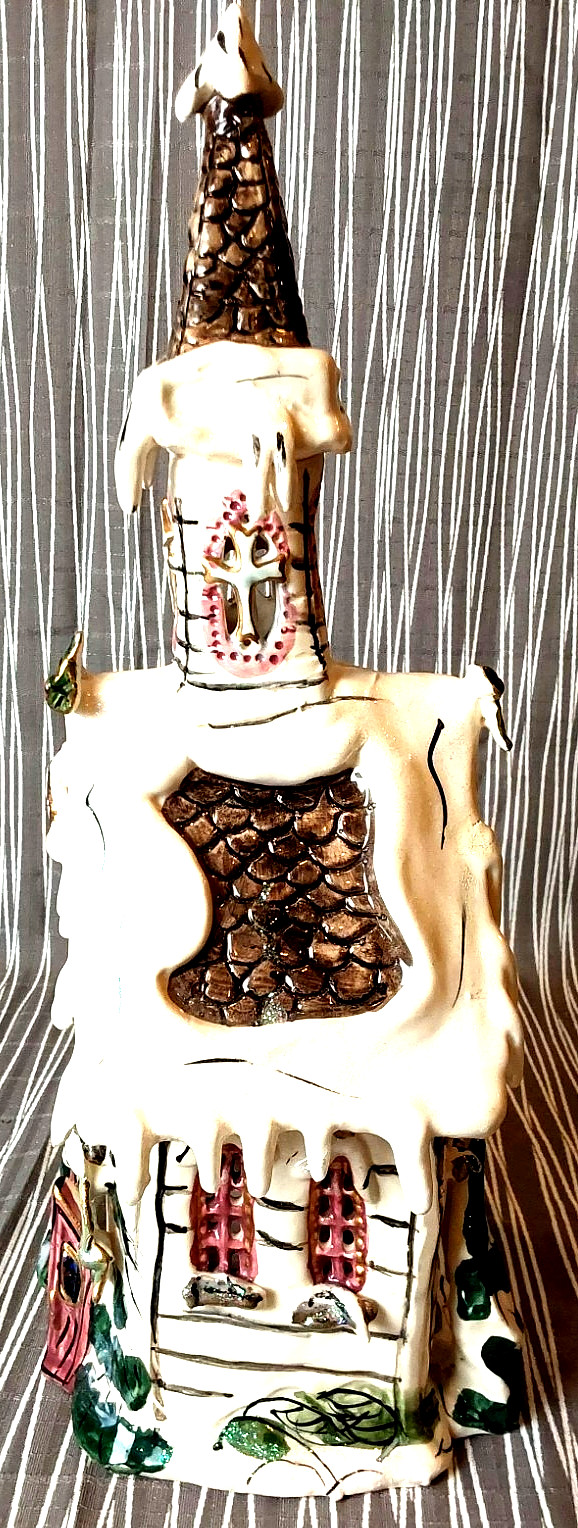2002 Blue Sky Heather Goldmine Come All Ye Faithful Church Tea light Base 13.5″