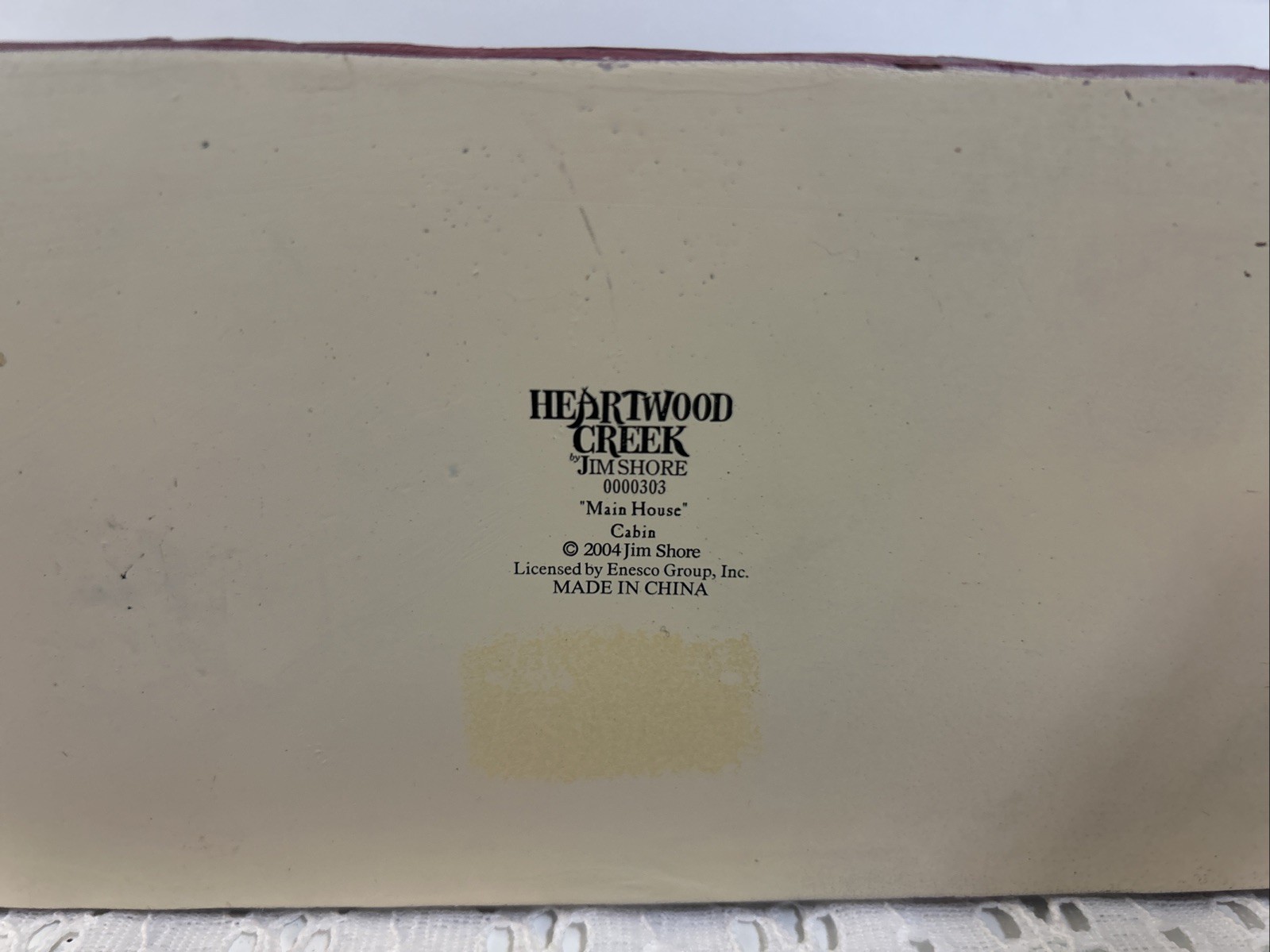 Jim Shore Main House Cabin Heartwood Creek #0000303 Enesco Group 8.5”x 8” Quilt