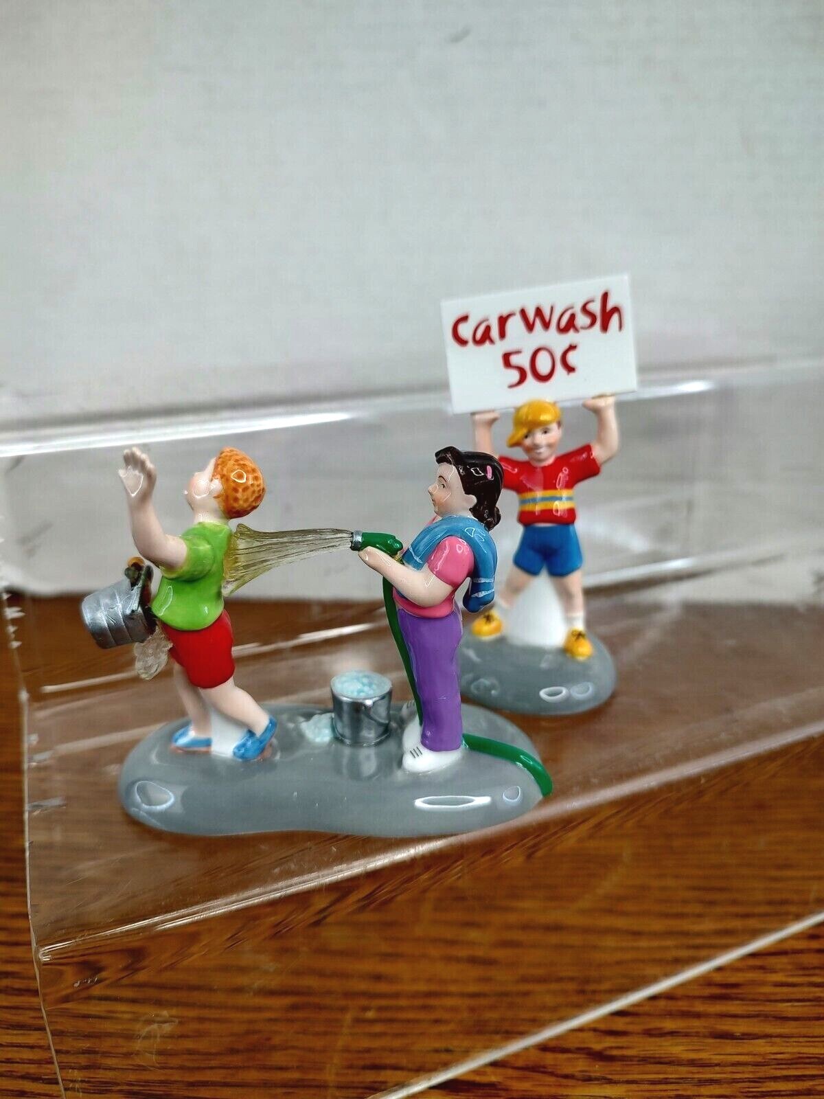 Dept 56 #55177 Car Wash Fundraiser Set 2 Summer Snow Village Collection NIB