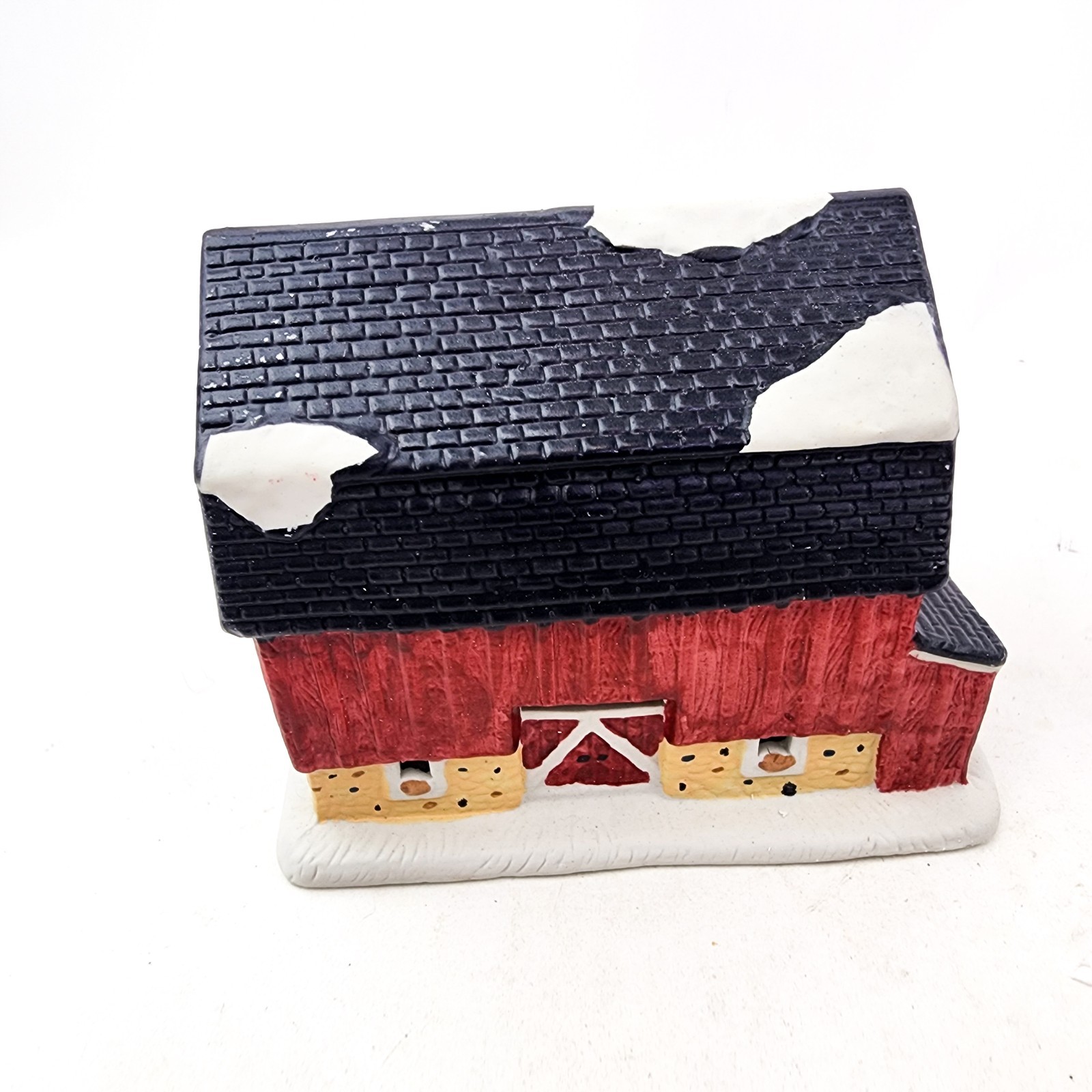 Big Lots Christmas Farm Village Red Barn Snow Roof Holiday Decor