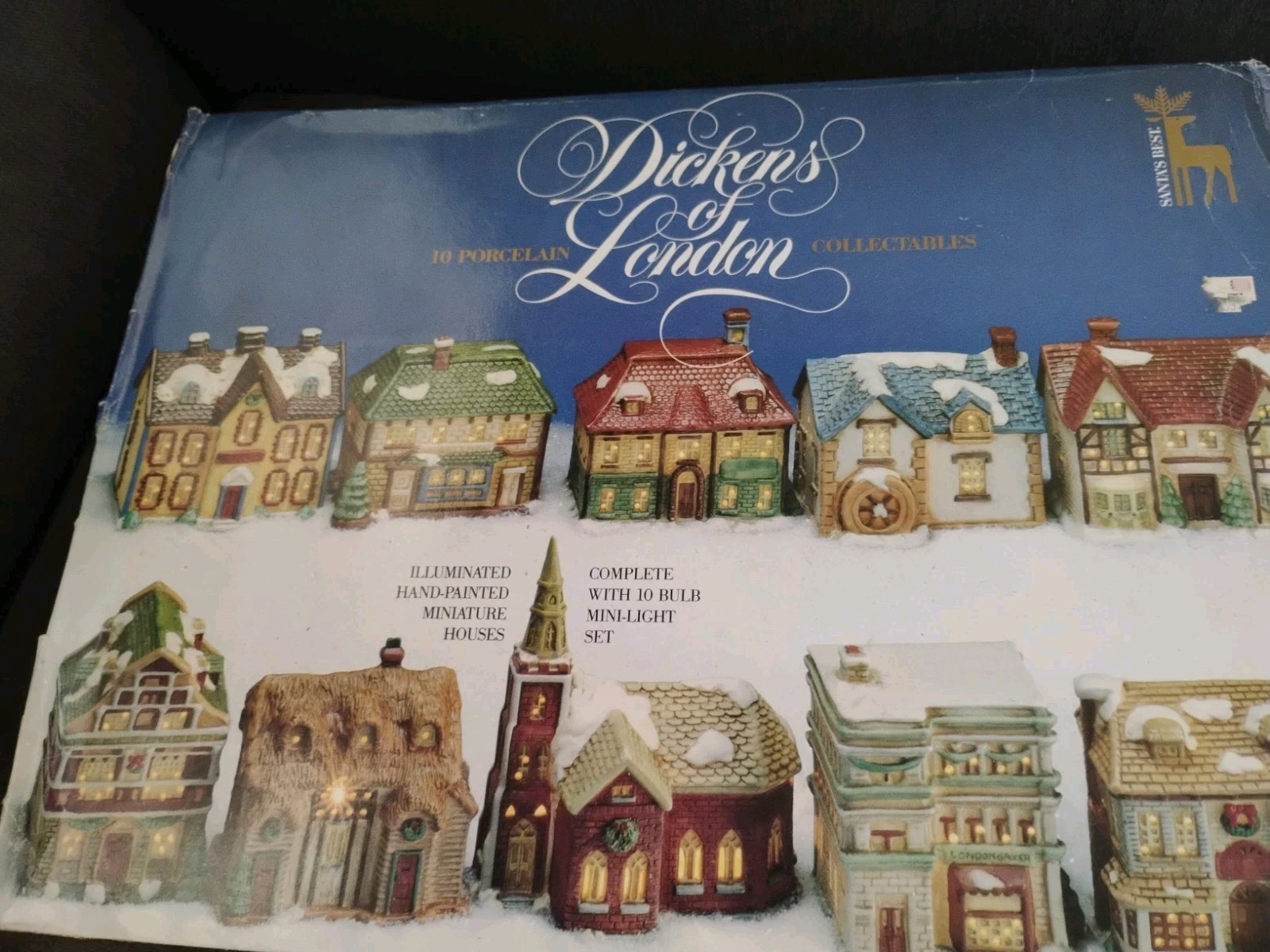 Santa’s Best Dickens of London 10 Hand Painted Porcelain Christmas Village House