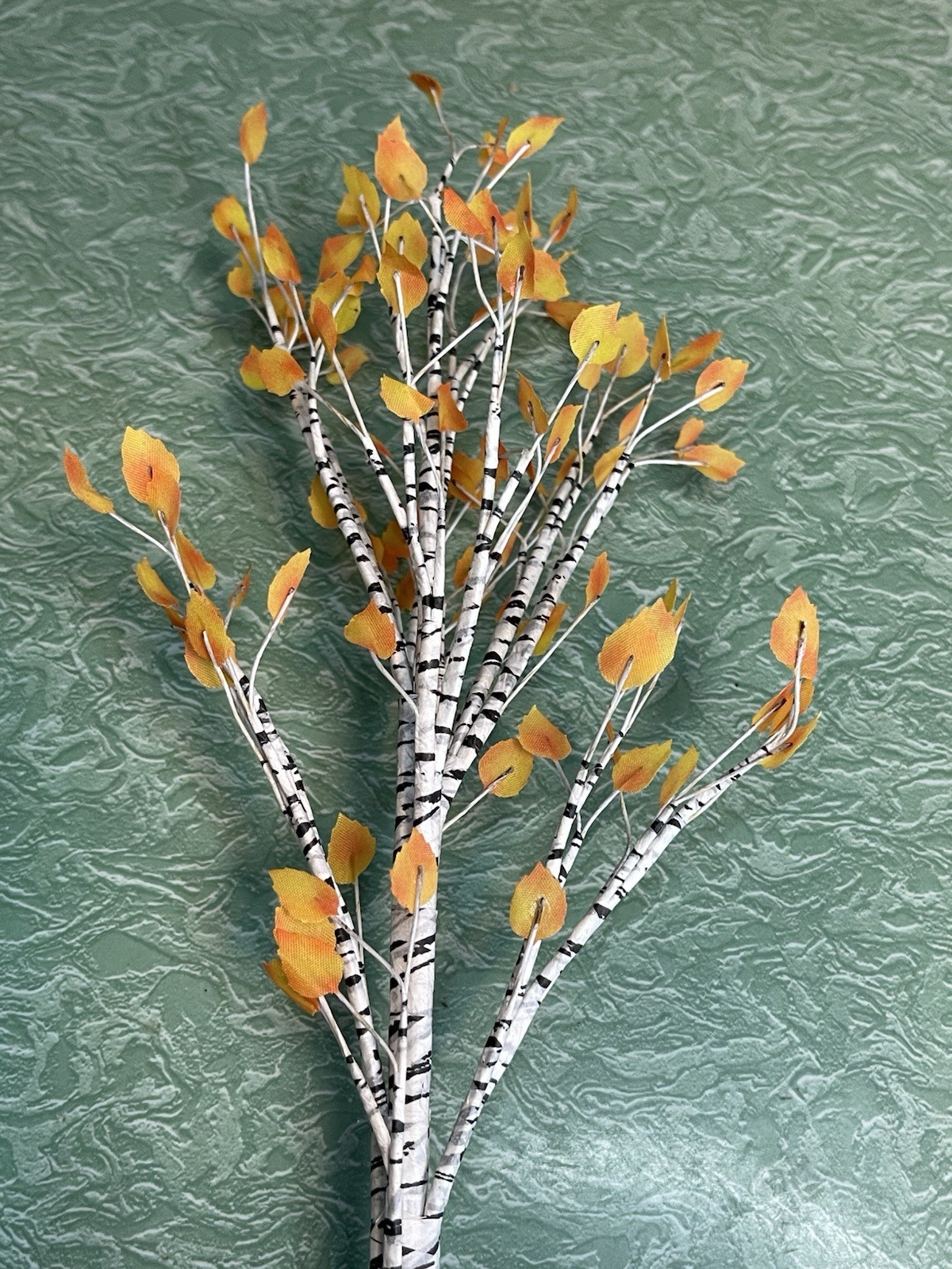 Department 56 – Village Halloween or Christmas Tree – Autumn Birch Yellow Leaves