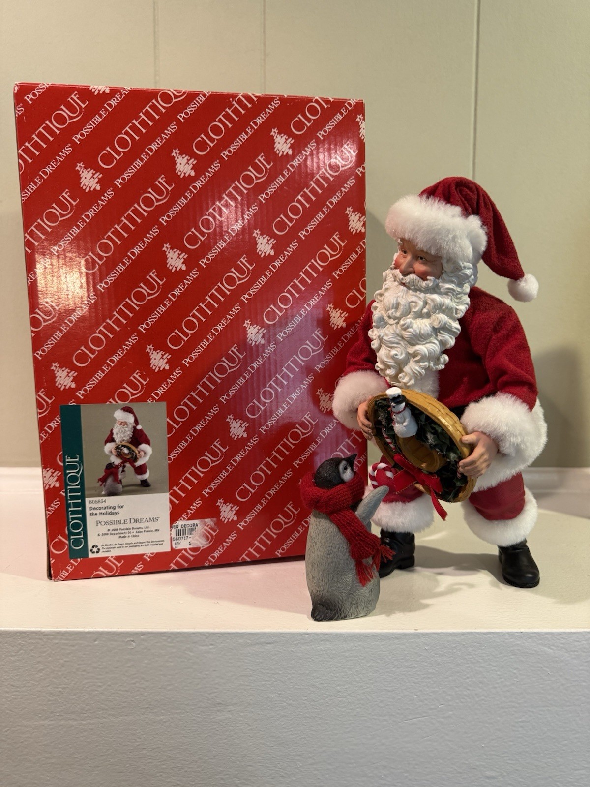 Dept 56 Possible Dreams LONGABERGER Decorating For The Holidays Santa Penguin