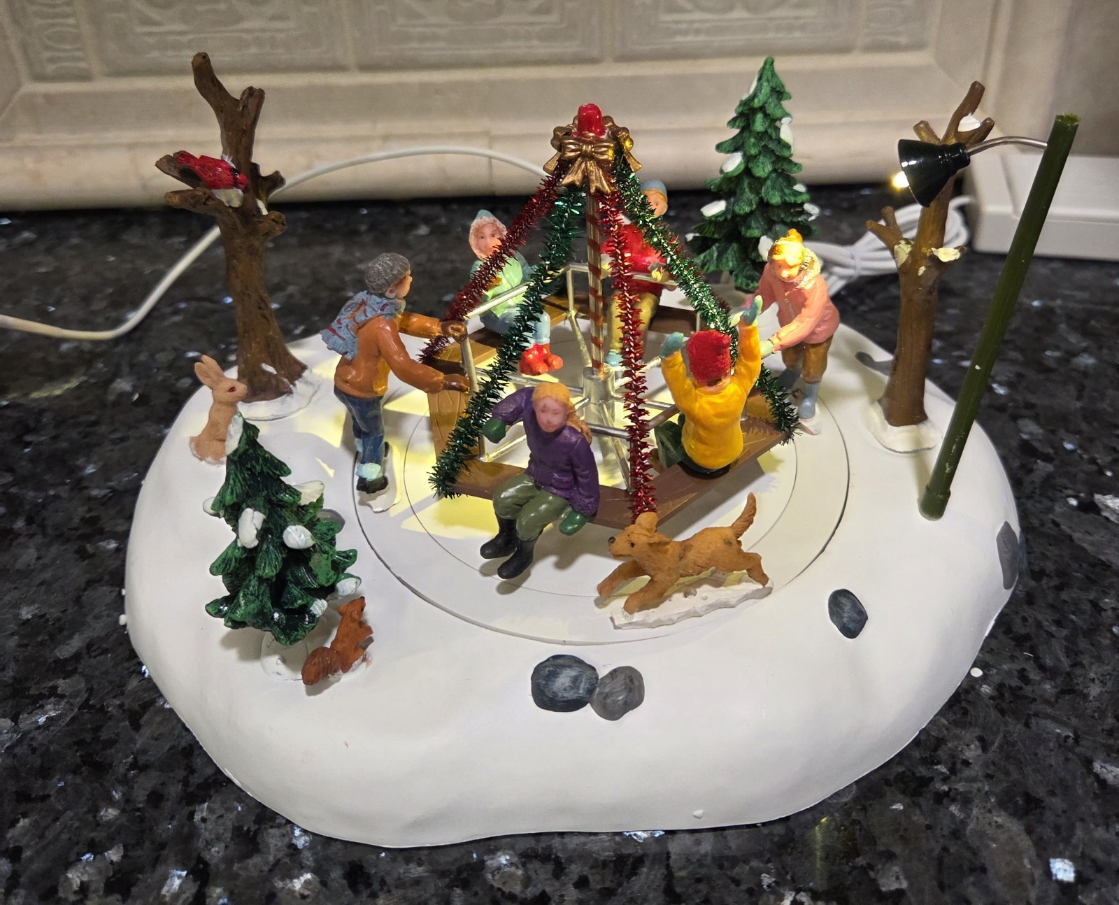 Lemax~14340~Lighted Animated Winter Playground Village Collection~Retired