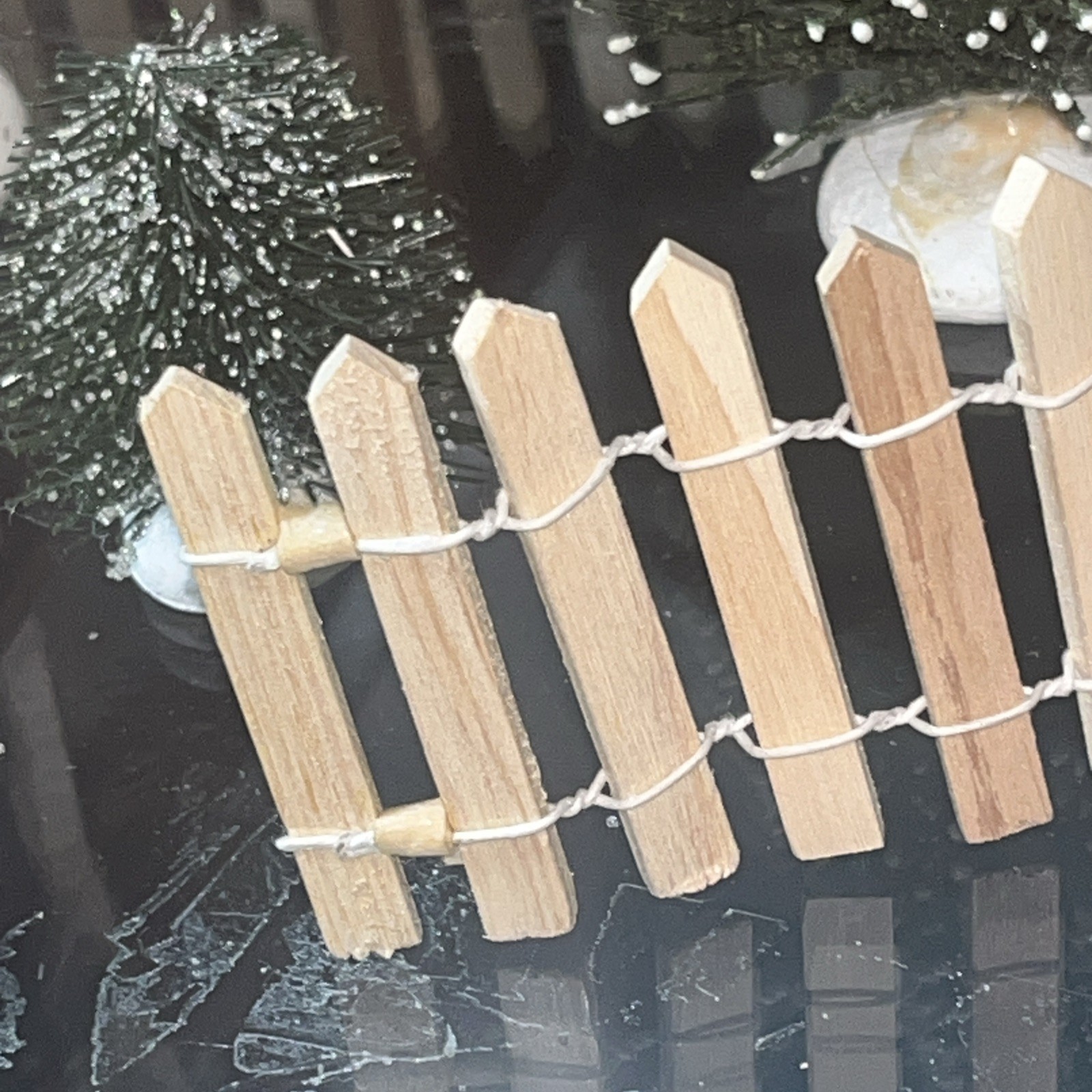 HOLIDAY TIME SANTA’S GAZEBO “ Visit With Santa” Picket Fence, Christmas Trees