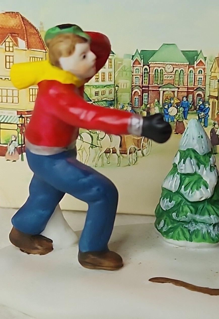 LEMAX “Rover’s Loose!” Dog &Cat Christmas Village Accessory Retired IOB