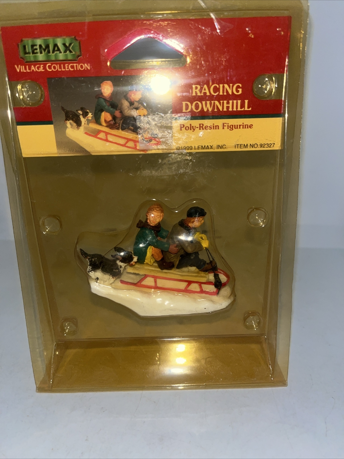 Lemax Village Collection Figures 92327 Racing Downhill 1999 Vintage