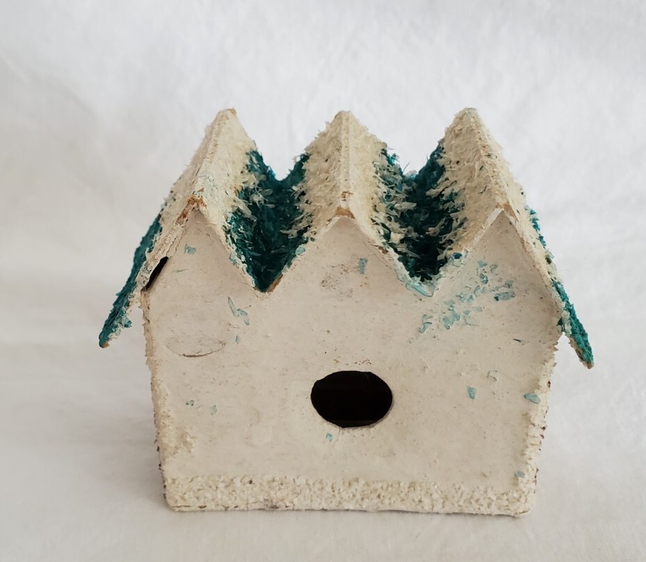Vintage Putz Cardboard House Christmas Village Japan 2.5 x 1 in No Base