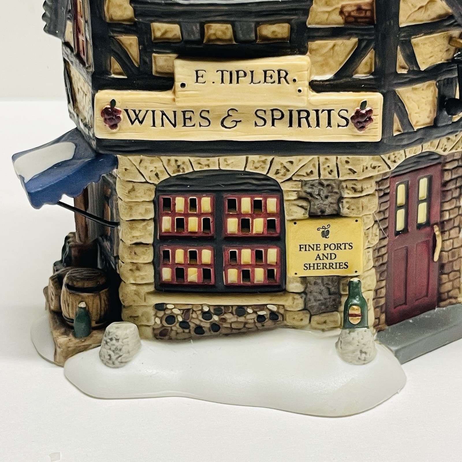 Department 56 Dickens’ Village E. Tipler Agent for Wine & Spirits W/ Box & Cord!