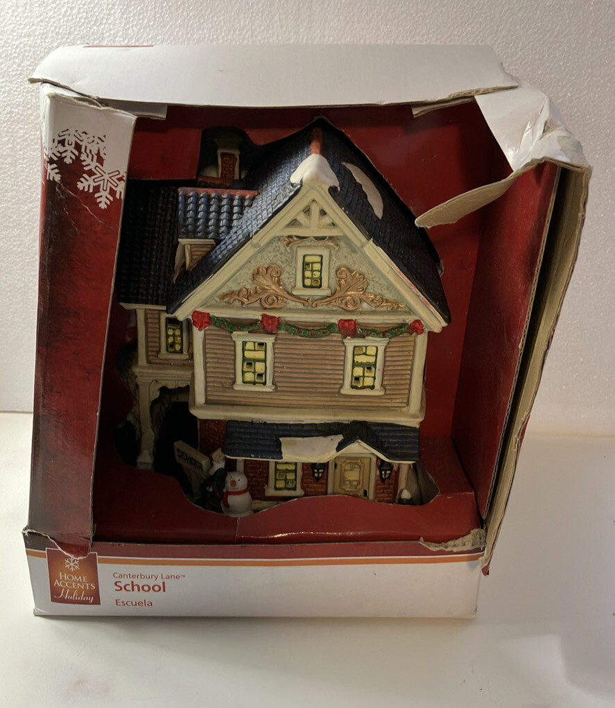 Home Accents Holiday Canterbury Lane School 254 269 7.5 in tall