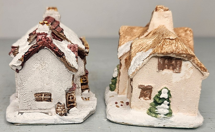 1988 DICKENS CHRISTMAS COLLECTION CRATCHIT HOME / BUTCHER SHOPPE EXCELLENT G6