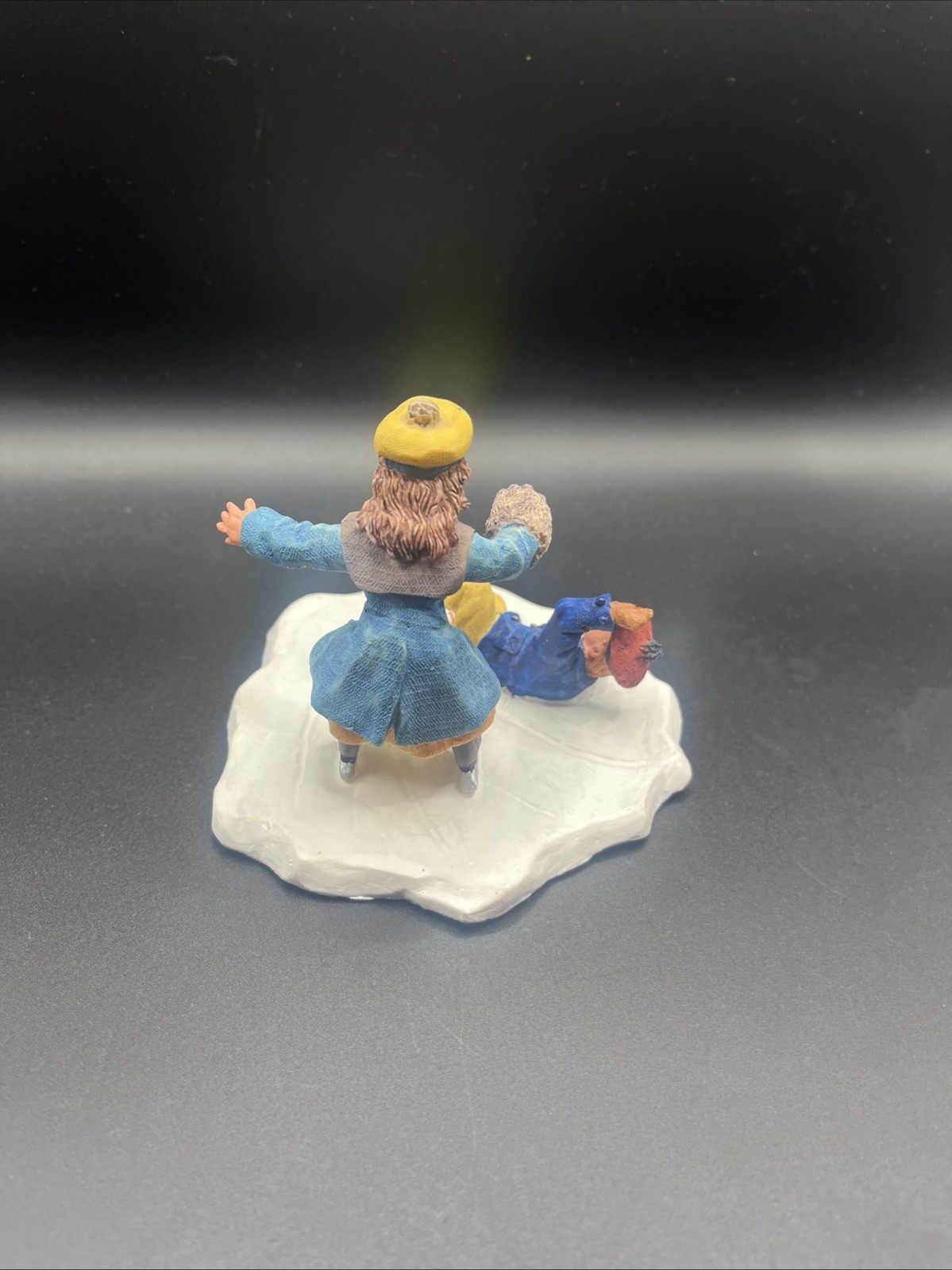 Lemax Memory Makers Timmy’s Tumble Victorian Boy Girl Ice Skating Table Decor