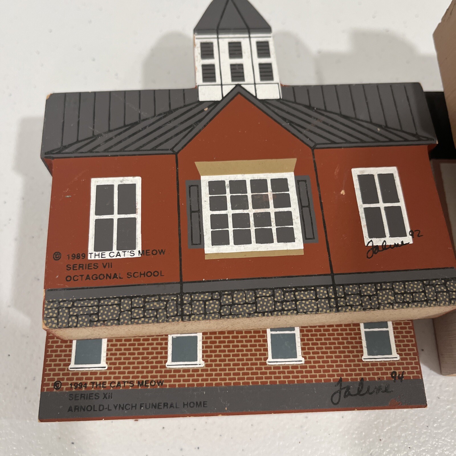 Cat’s Meow Wooden Village House Collectibles Lot of 6 Series VII 7 Bakery School