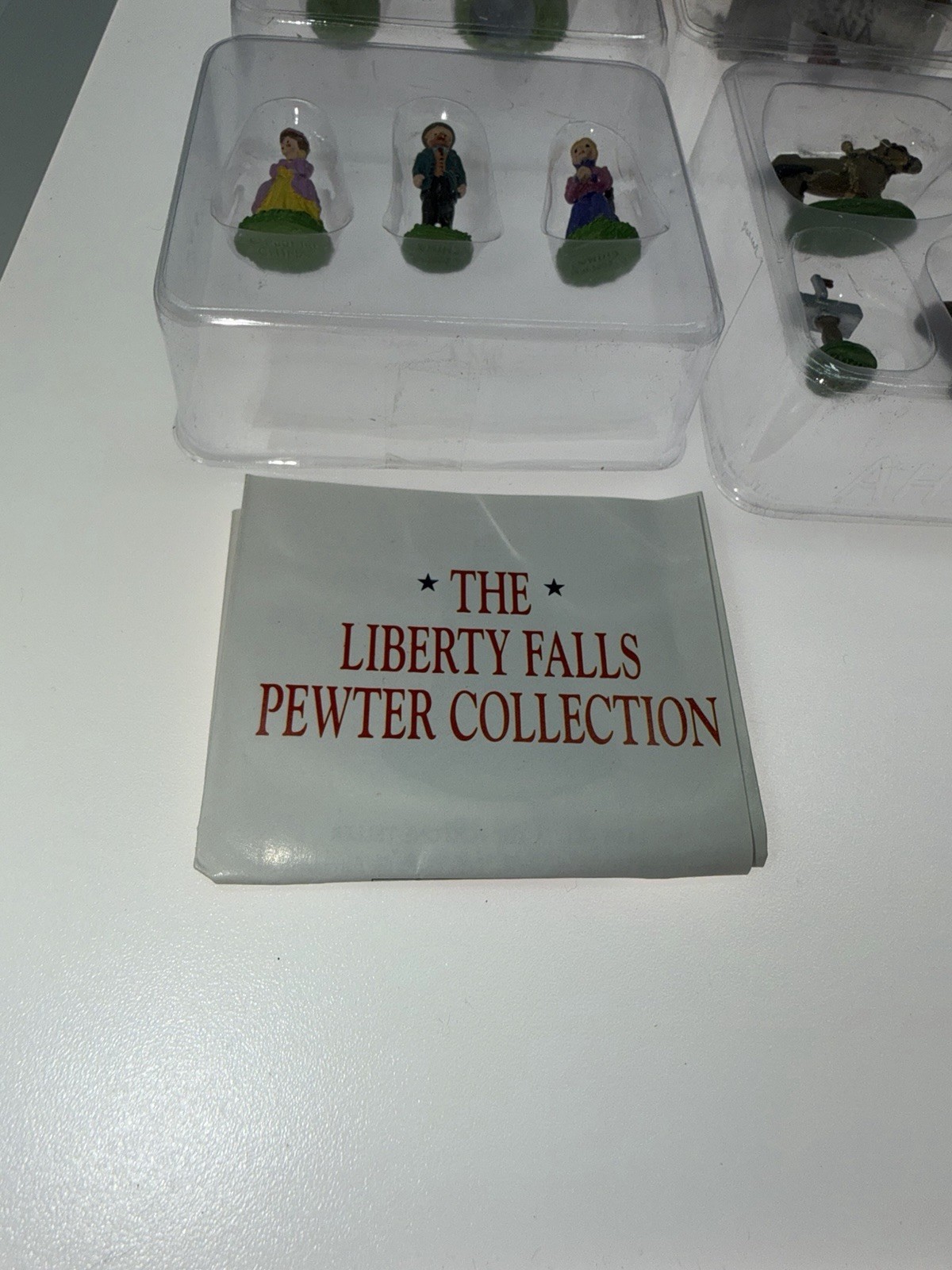 Liberty Falls Pewter Hand Painted Figurines In Original Boxes AH 236 51 224