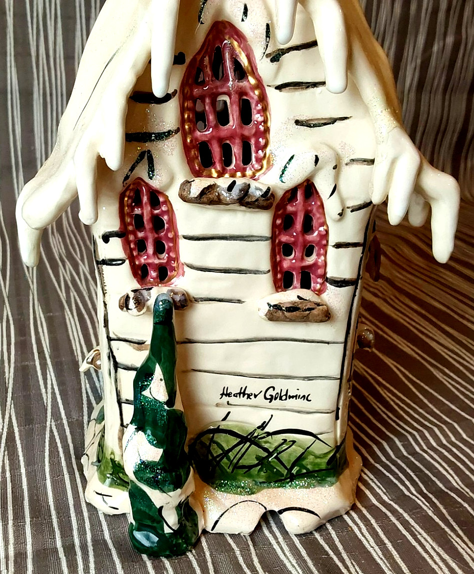2002 Blue Sky Heather Goldmine Come All Ye Faithful Church Tea light Base 13.5″