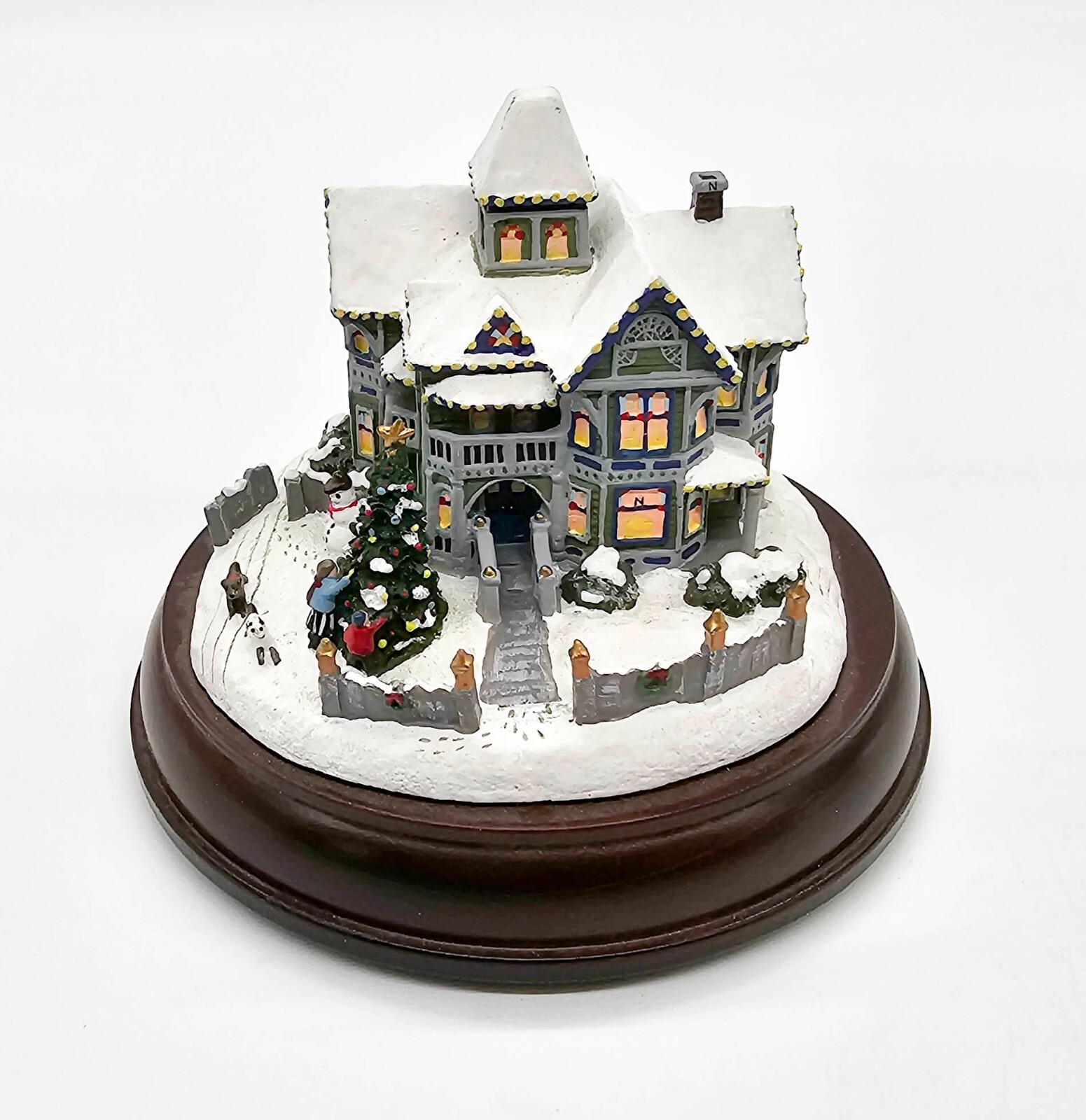 Hawthorne Village T Kinkade Victorian Lights Christmas Day ‘98 w BOX & BATTERIES