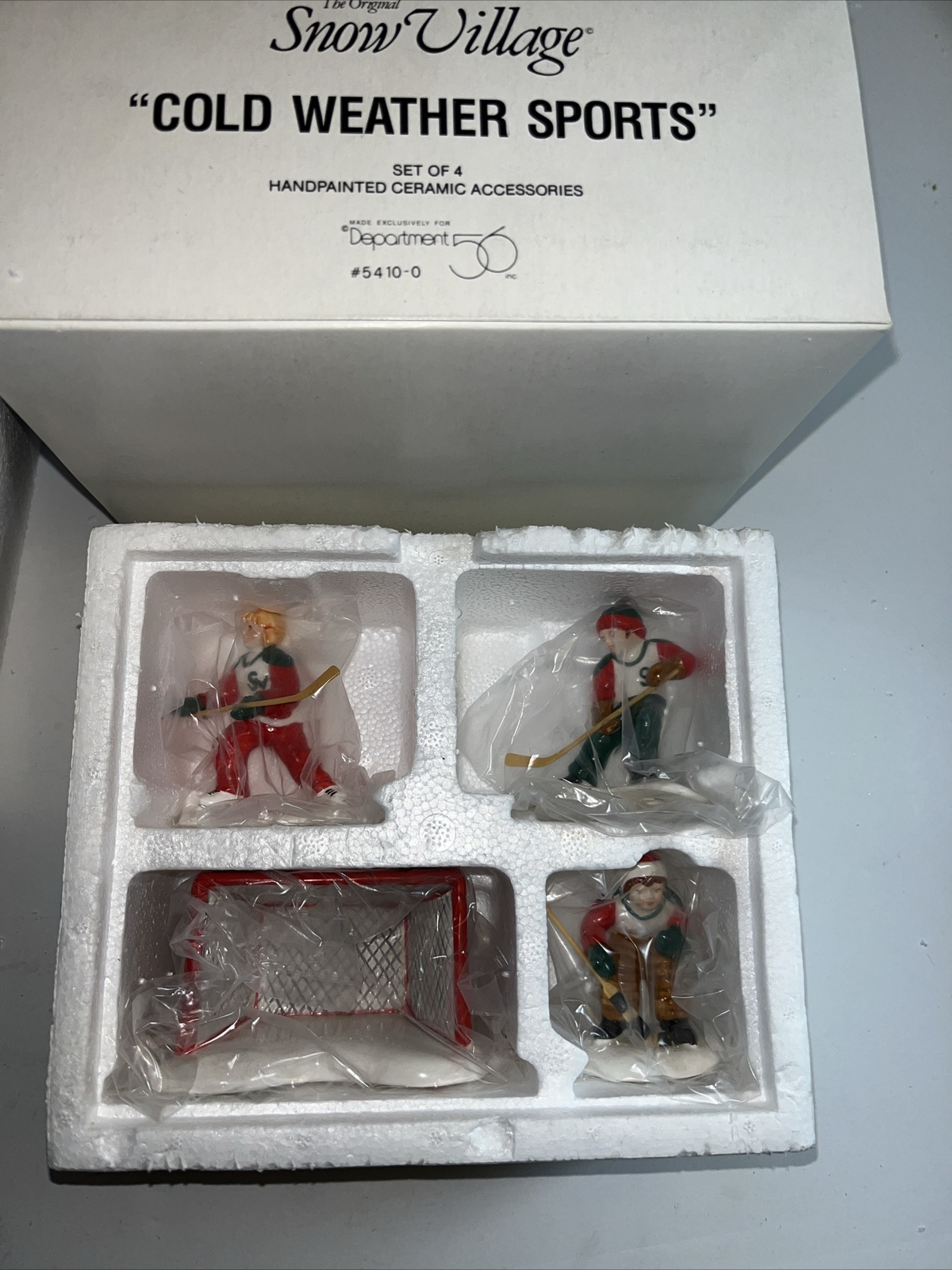 Dept 56 Snow Village Accessories Cold Weather Sports-4 Piece Set