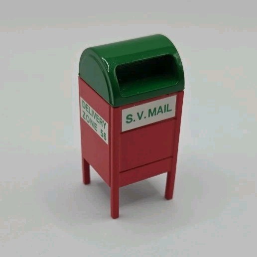 Dept 56 Original Snow Village Hand painted Metal Accessory Mail Box 5198-5