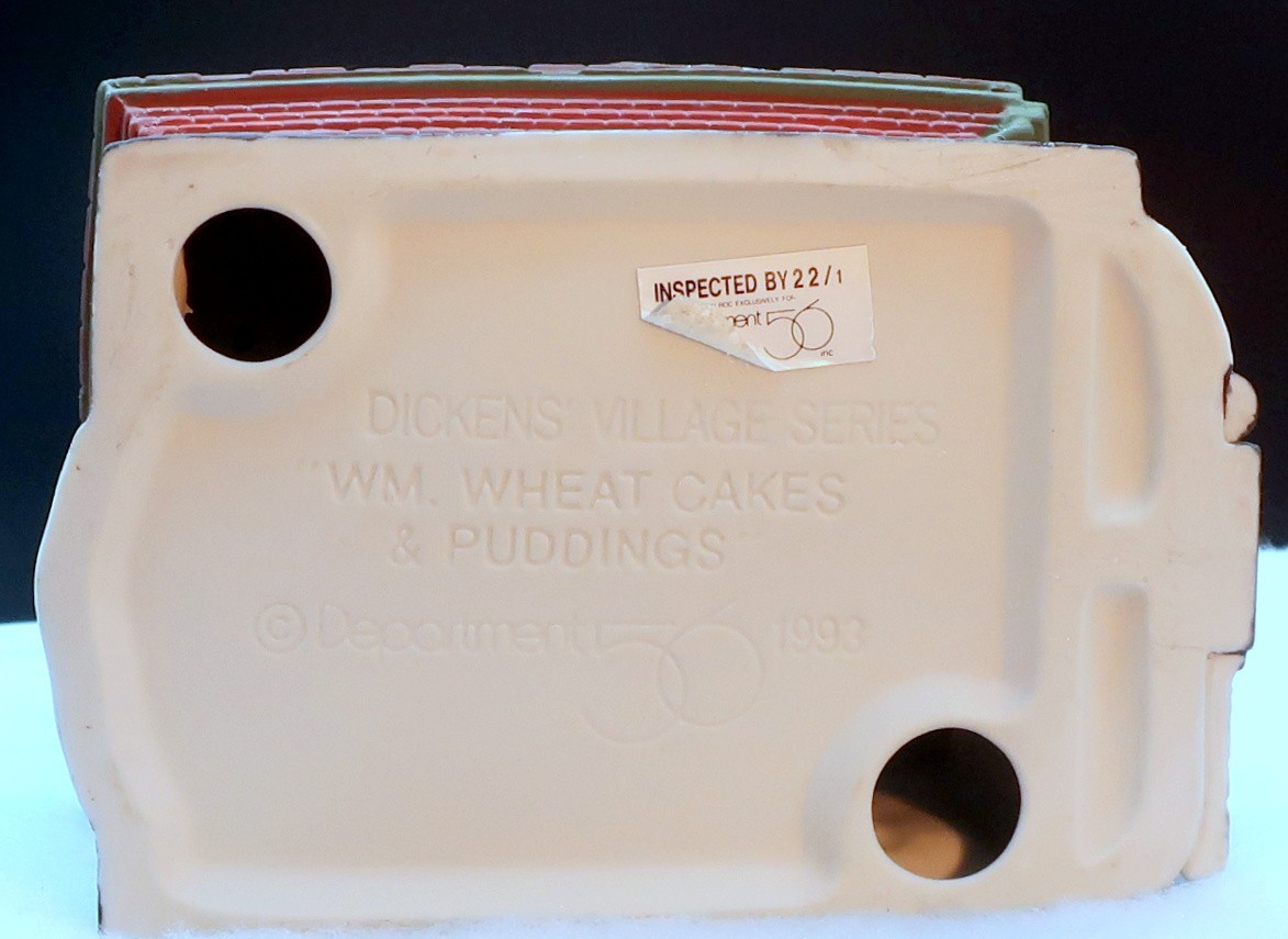 Dept. 56 Heritage Village “W.M. Wheat Cakes & Puddings” – Dickens’ Series 58087