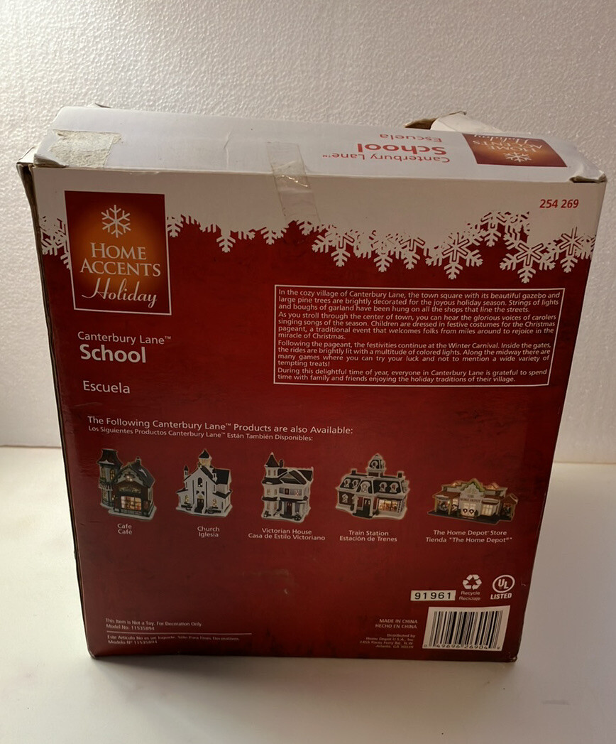 Home Accents Holiday Canterbury Lane School 254 269 7.5 in tall