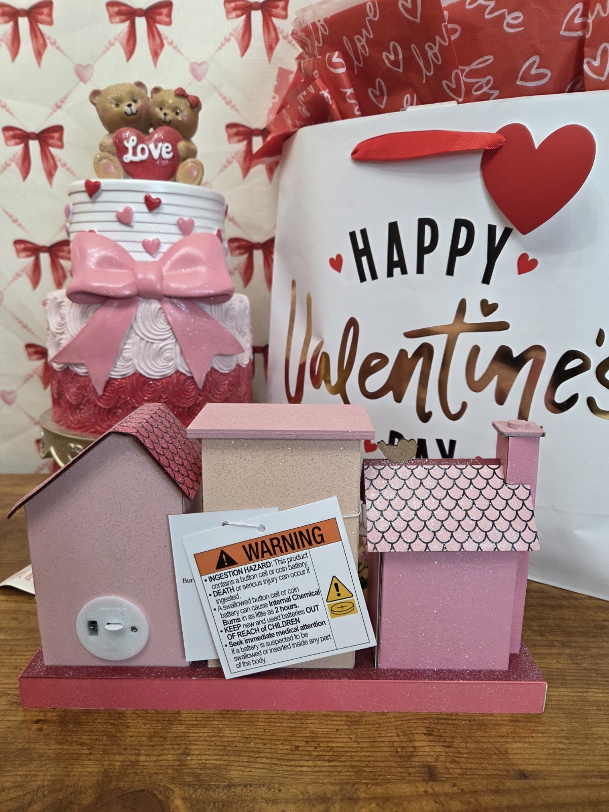 Valentines Day Flower Shop Light up Village.