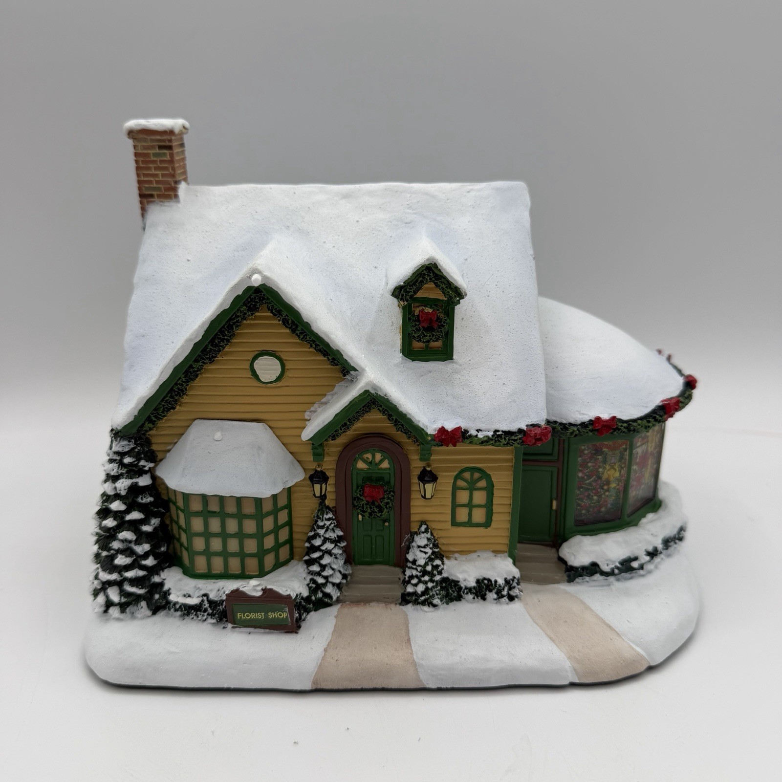 Vintage John Deere Creek Hawthorne Village Light Up Florist Shop Flower 2006