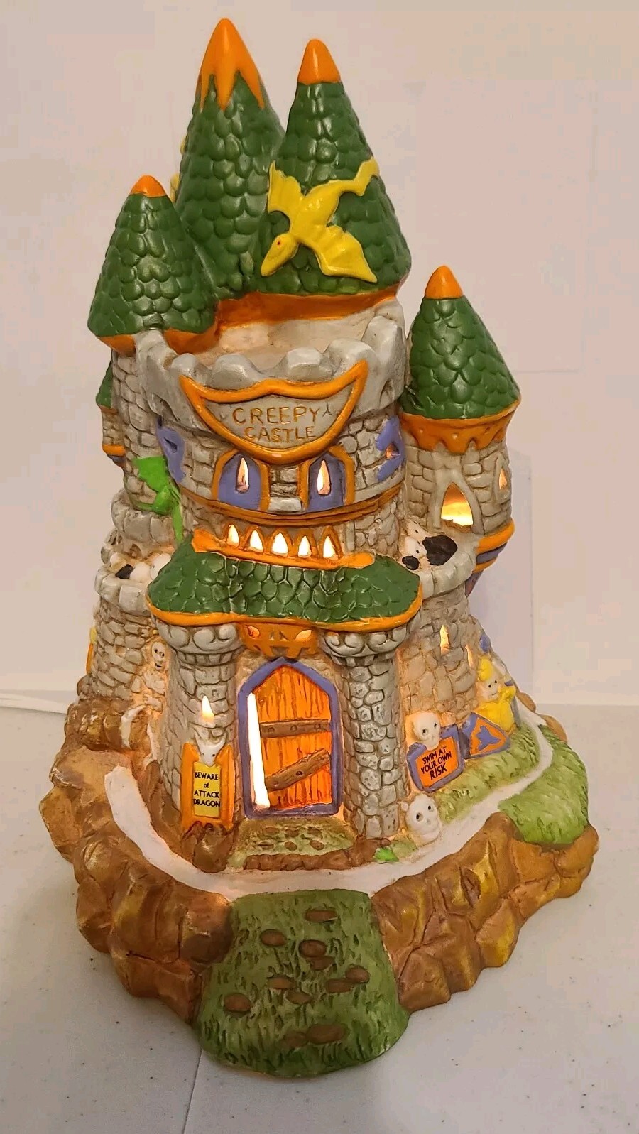 Midwest Creepy Hollow Village Halloween Dragon Ghosts 1996 Limited 5K 9.25″