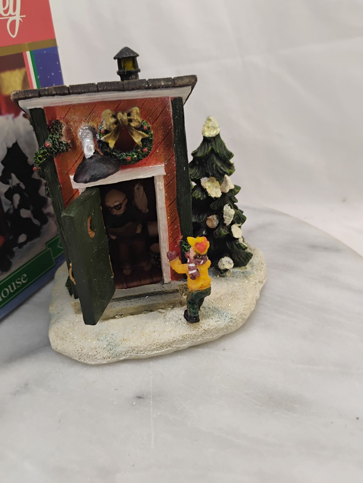 Vintage Unmarked Winter Outhouse