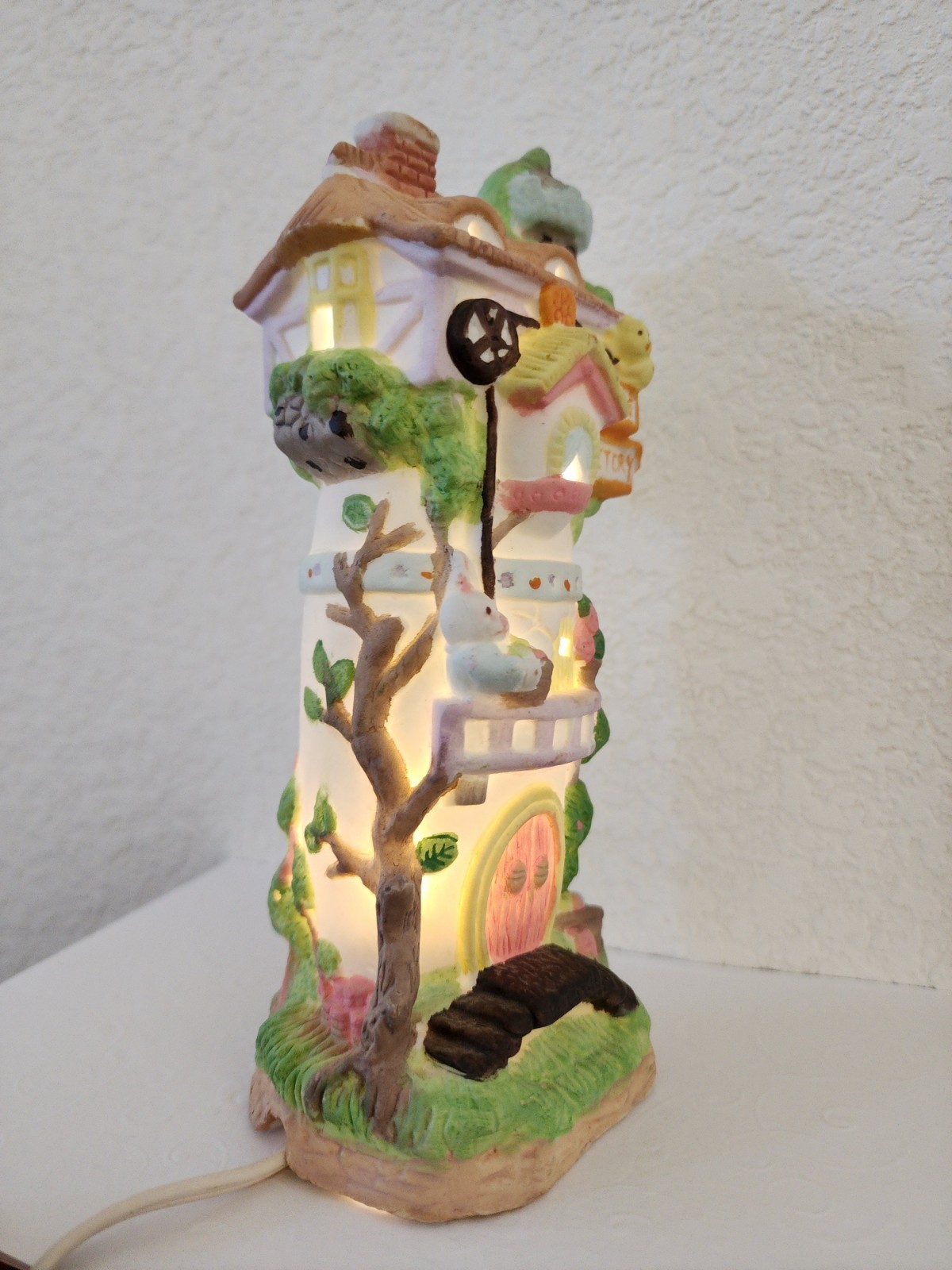 Vintage 1990s Pacific Rim “Hi-Town Village” Easter Egg Factory figurine Apprx 8″
