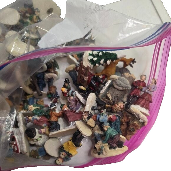 Lemax Lot of 78 Miniature Figures Christmas People Animals