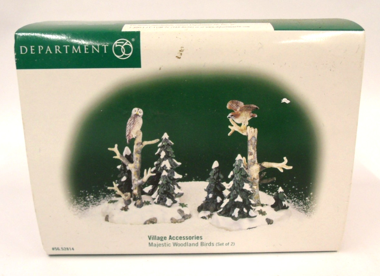 Dept 56 “Majestic Woodland Birds” Village Accessories Set Of 2 (56.52814)