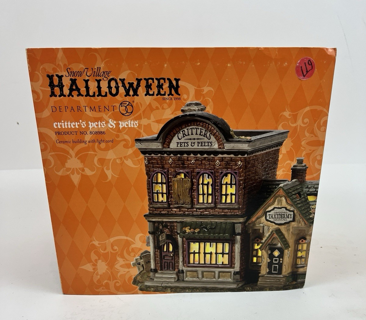 Dept 56 Critters Pets And Pelts Halloween Lights & Sound With Box. Works Great!
