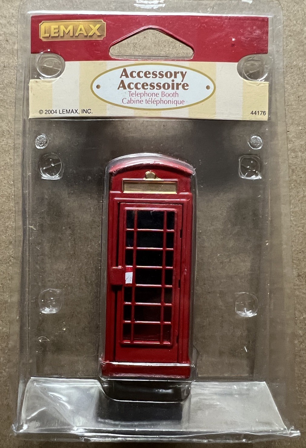 Lemax Christmas Village Red Telephone Booth English British 2004 #44176 NOS
