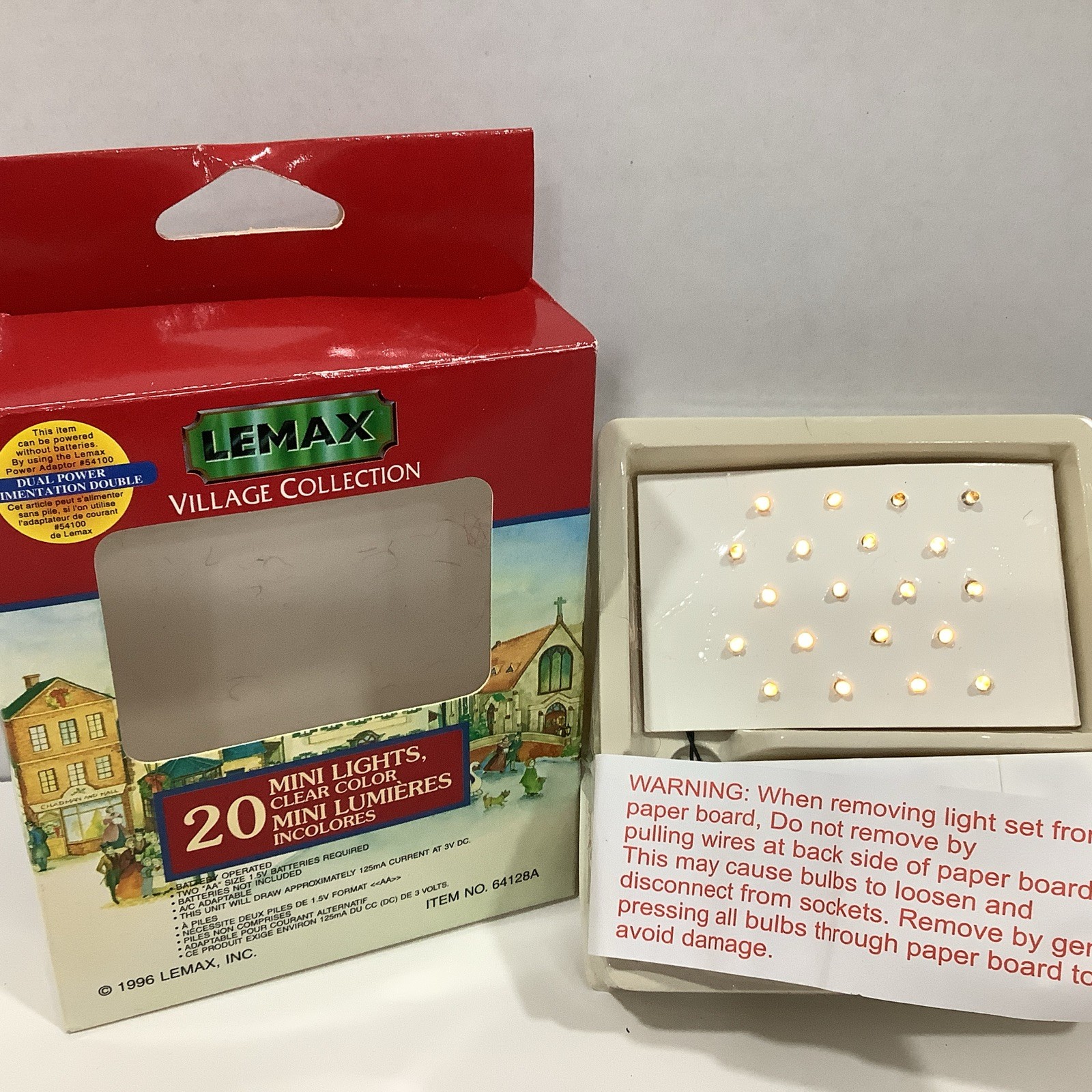 Lemax Village Collection #64128A Accessory “20 Mini Lights Clear Color” 1996