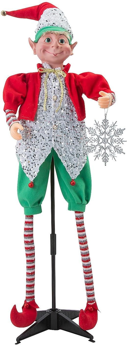 4 FT ANIMATED STANDING MUSICAL ELF CHRISTMAS Animatronic Prop