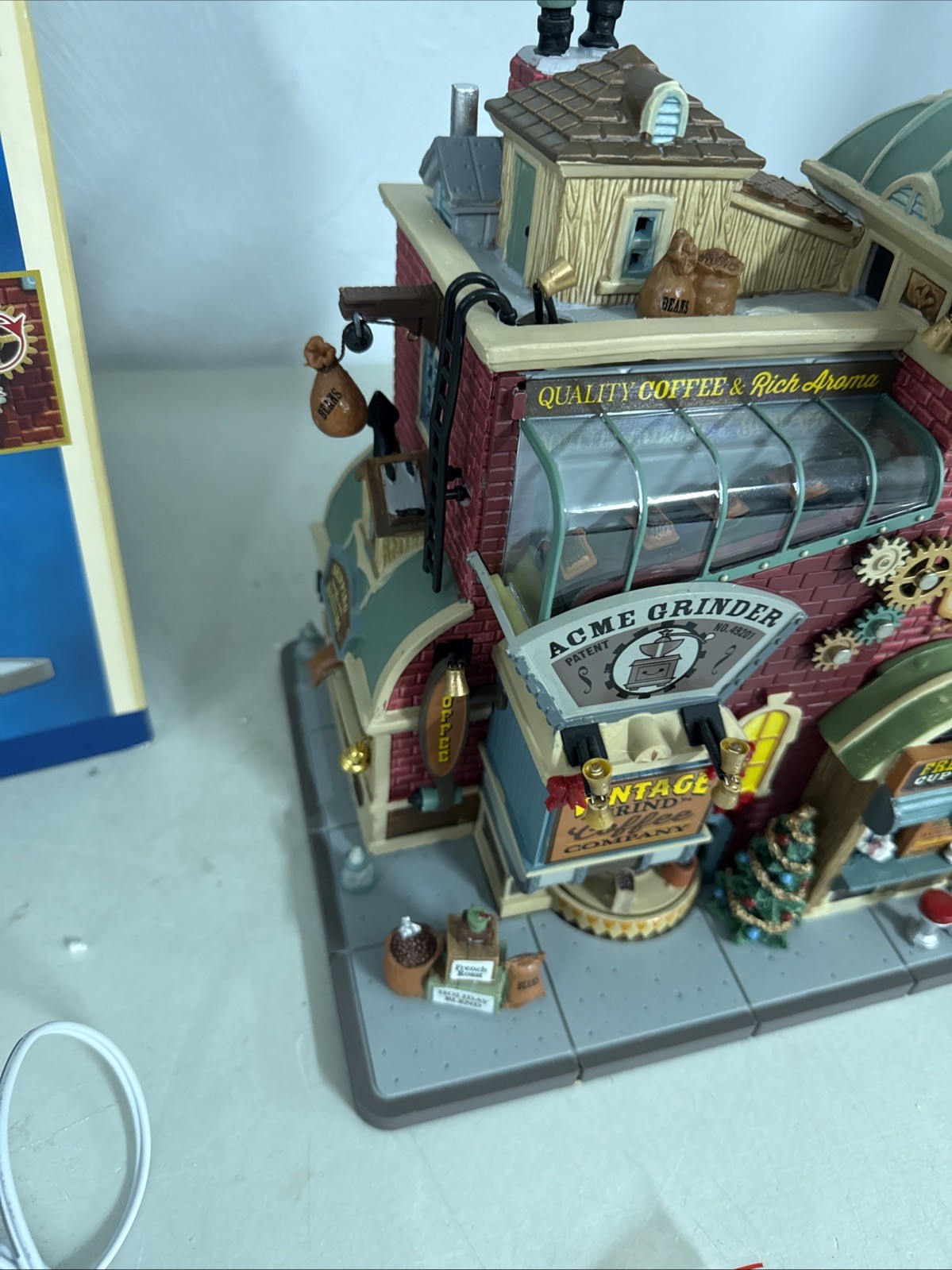 Lemax Grind Coffee Company Lighted & Sounds Tested Working Animated In Box