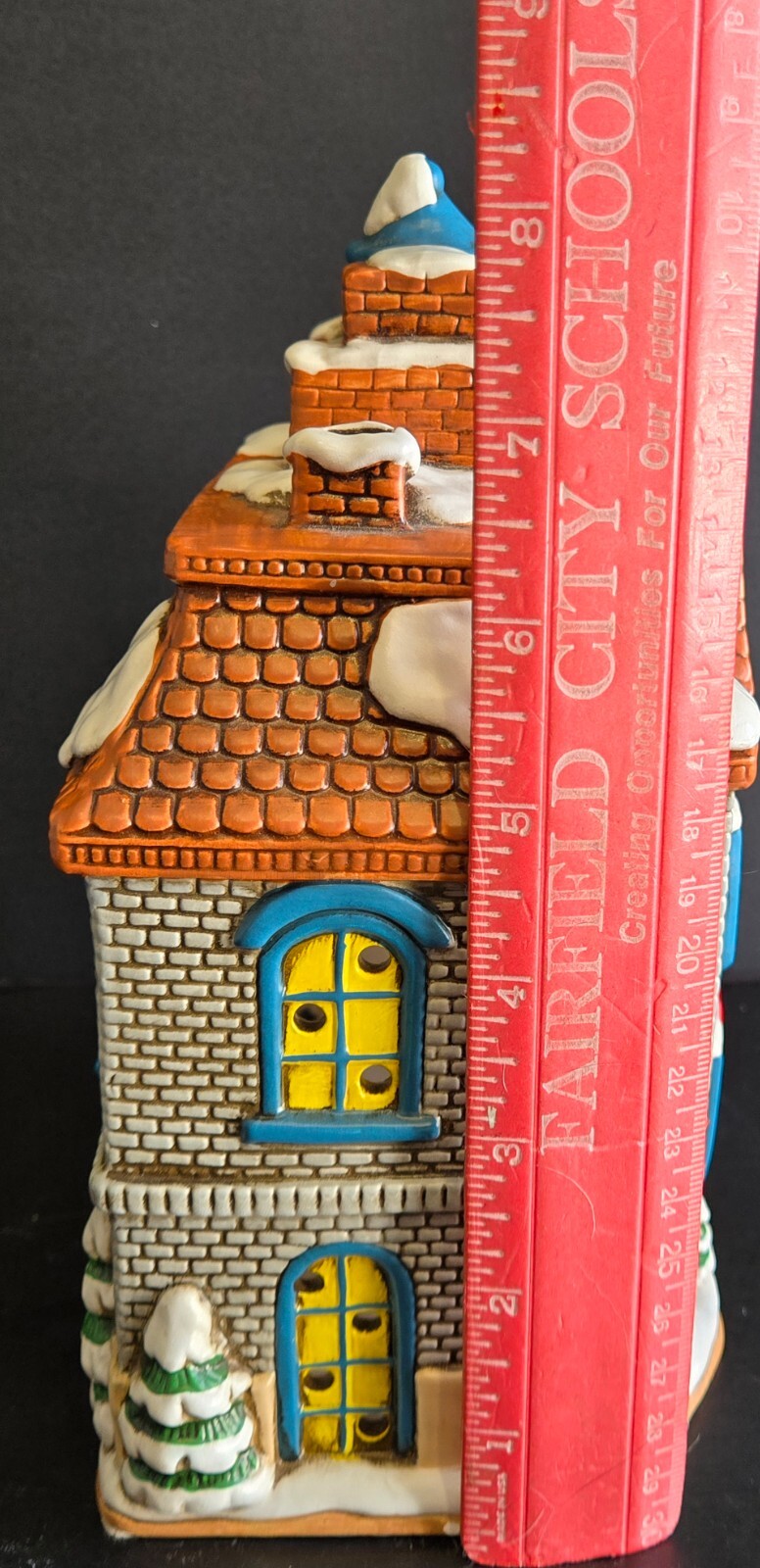 Lefton Colonial Village Xmas Byron Wood 1987 Graystone House #06339