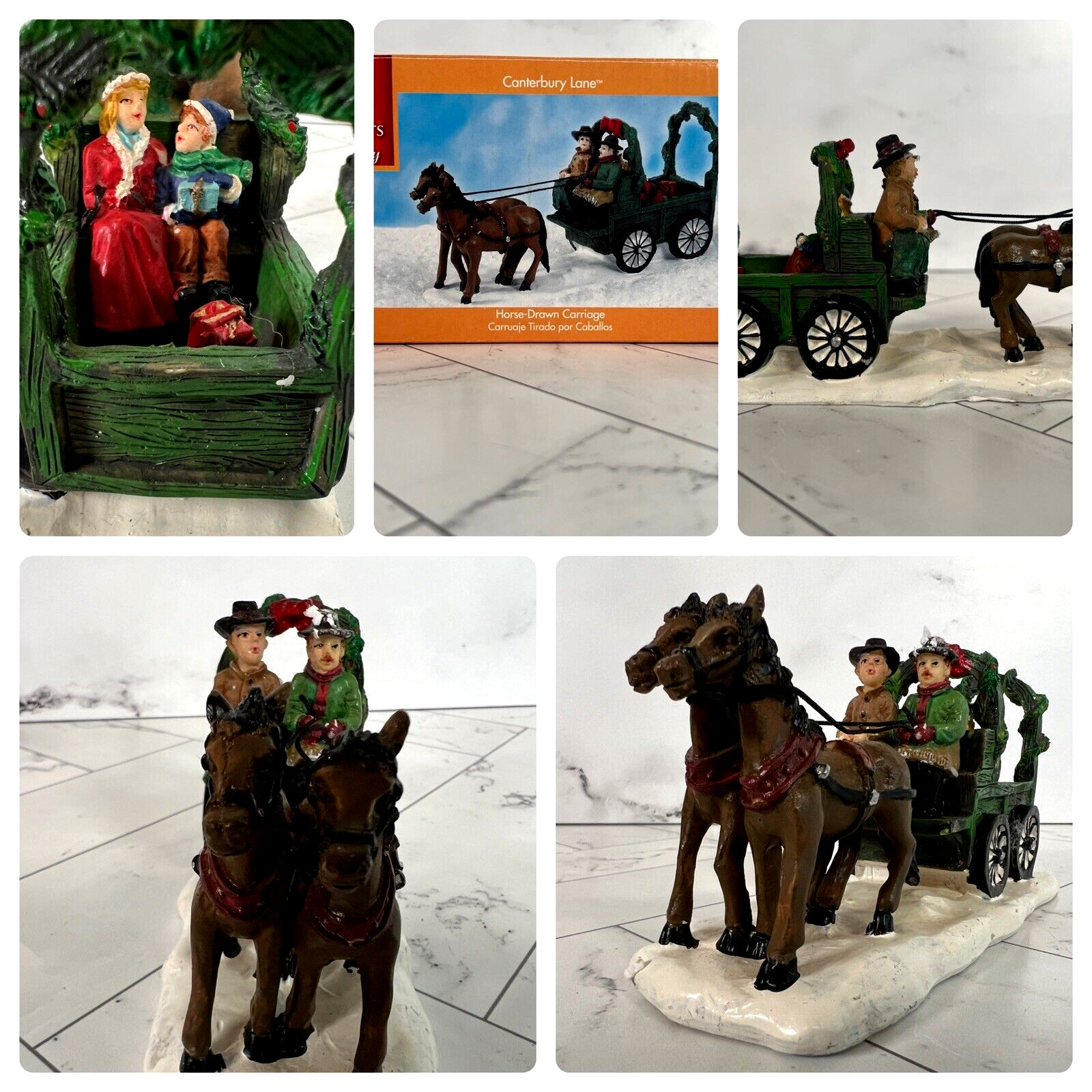 Home Accents Canterbury Lane Horse Drawn Carriage Christmas Village See Video