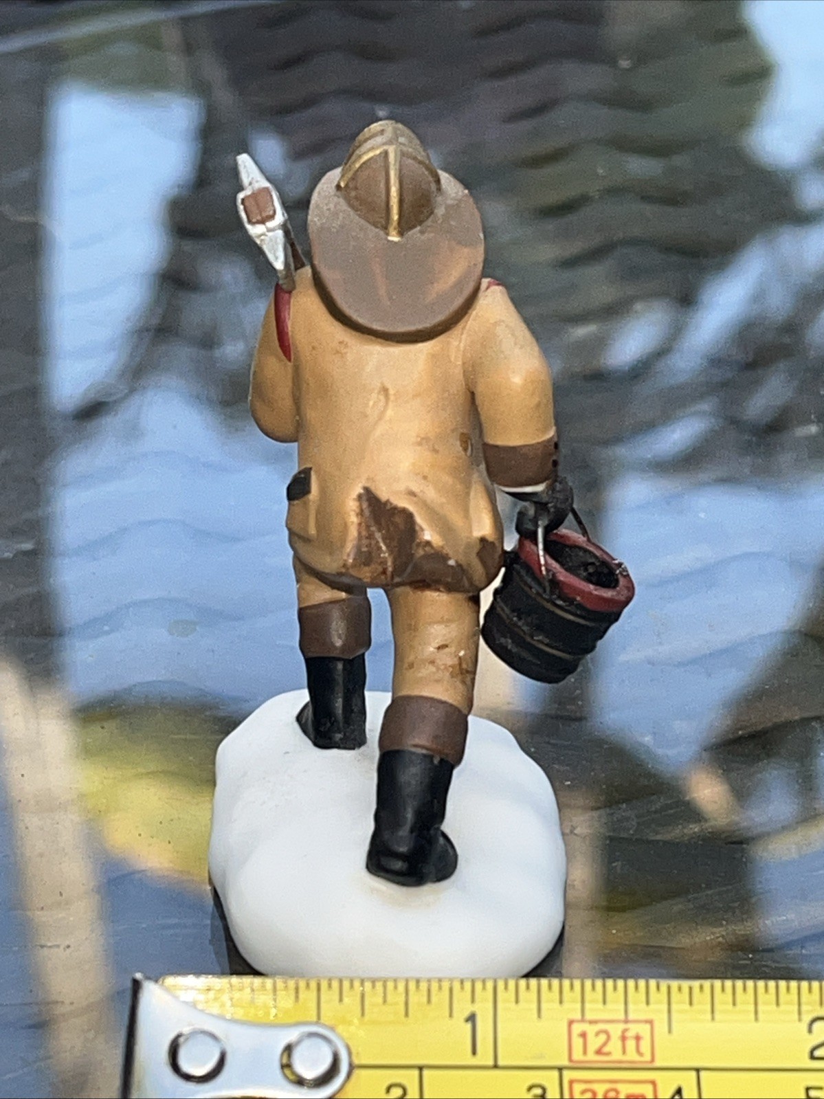 DEPT 56 Christmas Village REPLACEMENT FIGURE Fireman With Bucket & Ax