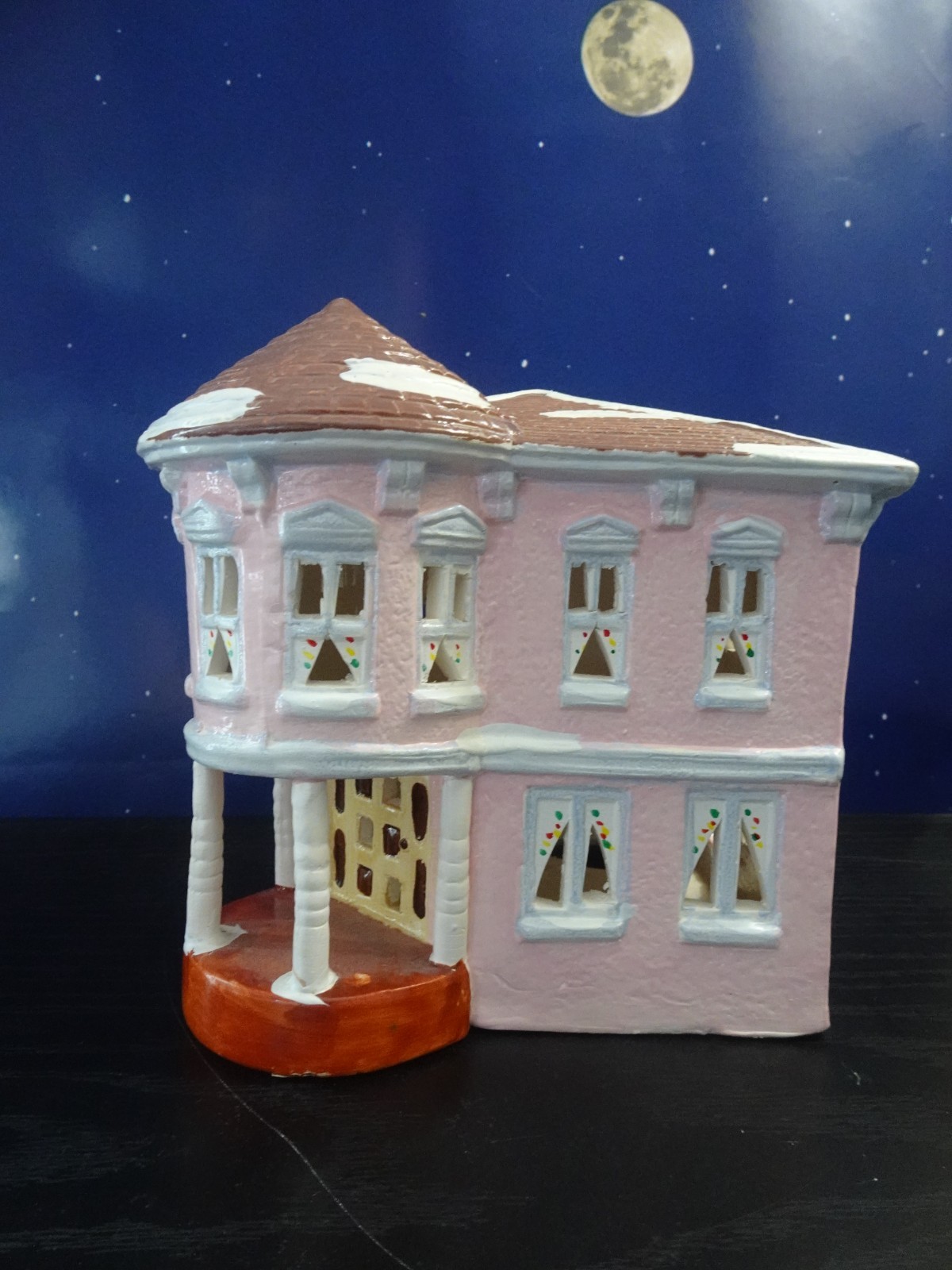 DEPT 56 SV Summit House 50369 1984 Pink NO ORIGINAL BOX, NO LIGHT *READ* GUC