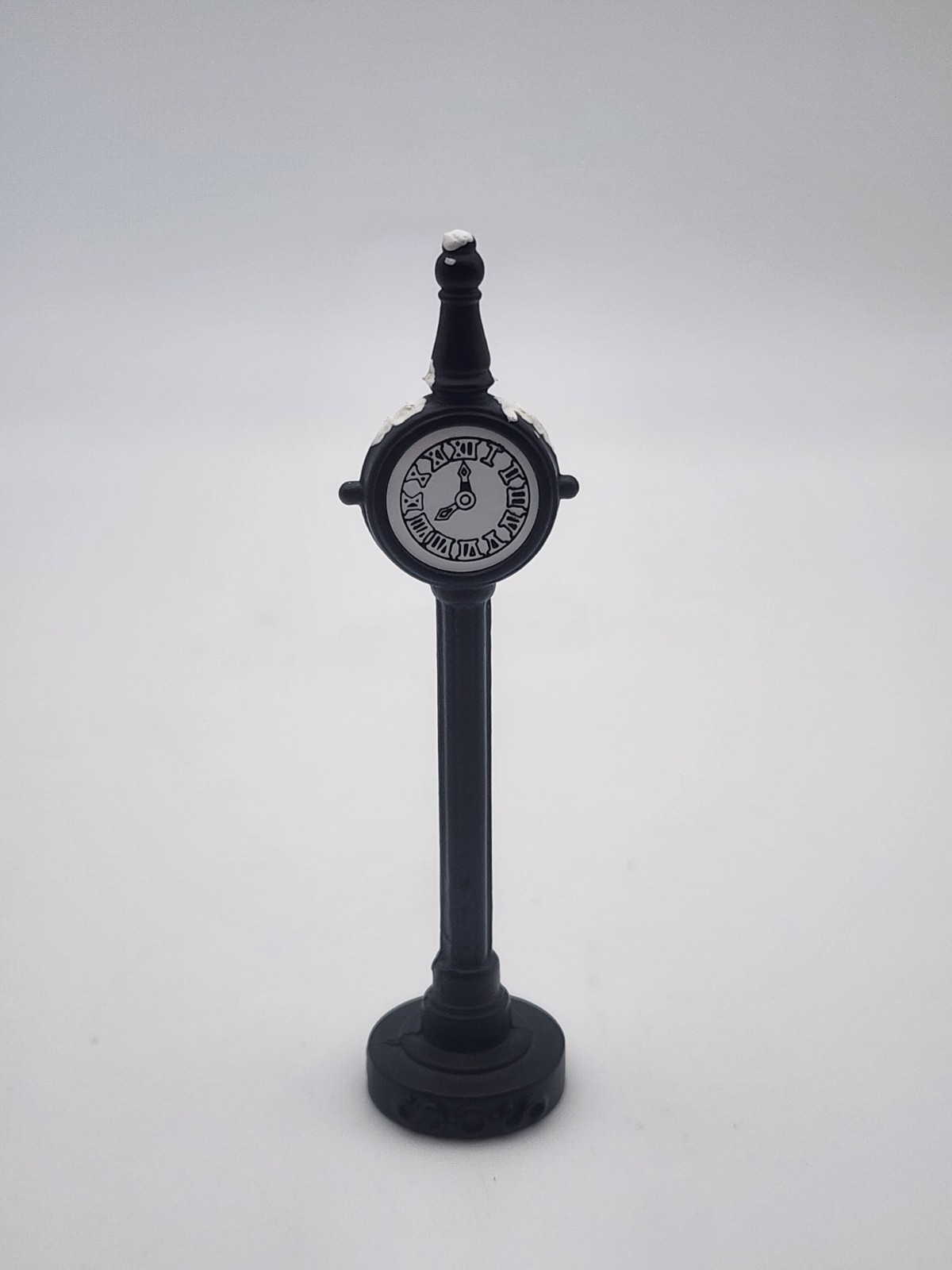 Christmas Village Accessory Village Town Clock Metal Holiday Decor